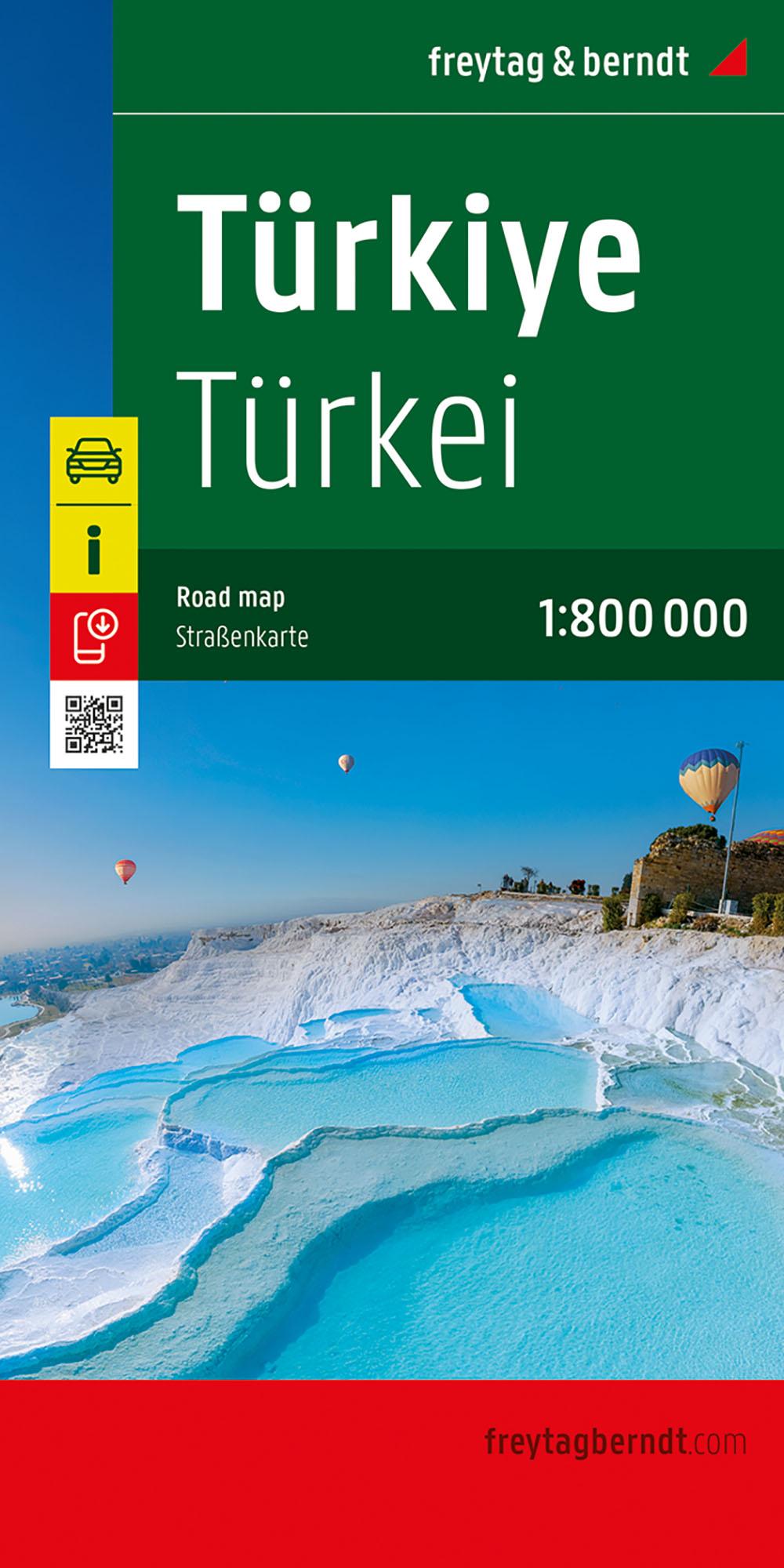 Vorderes Coverbild Türkei, Straßenkarte 1:800.000, freytag & berndt