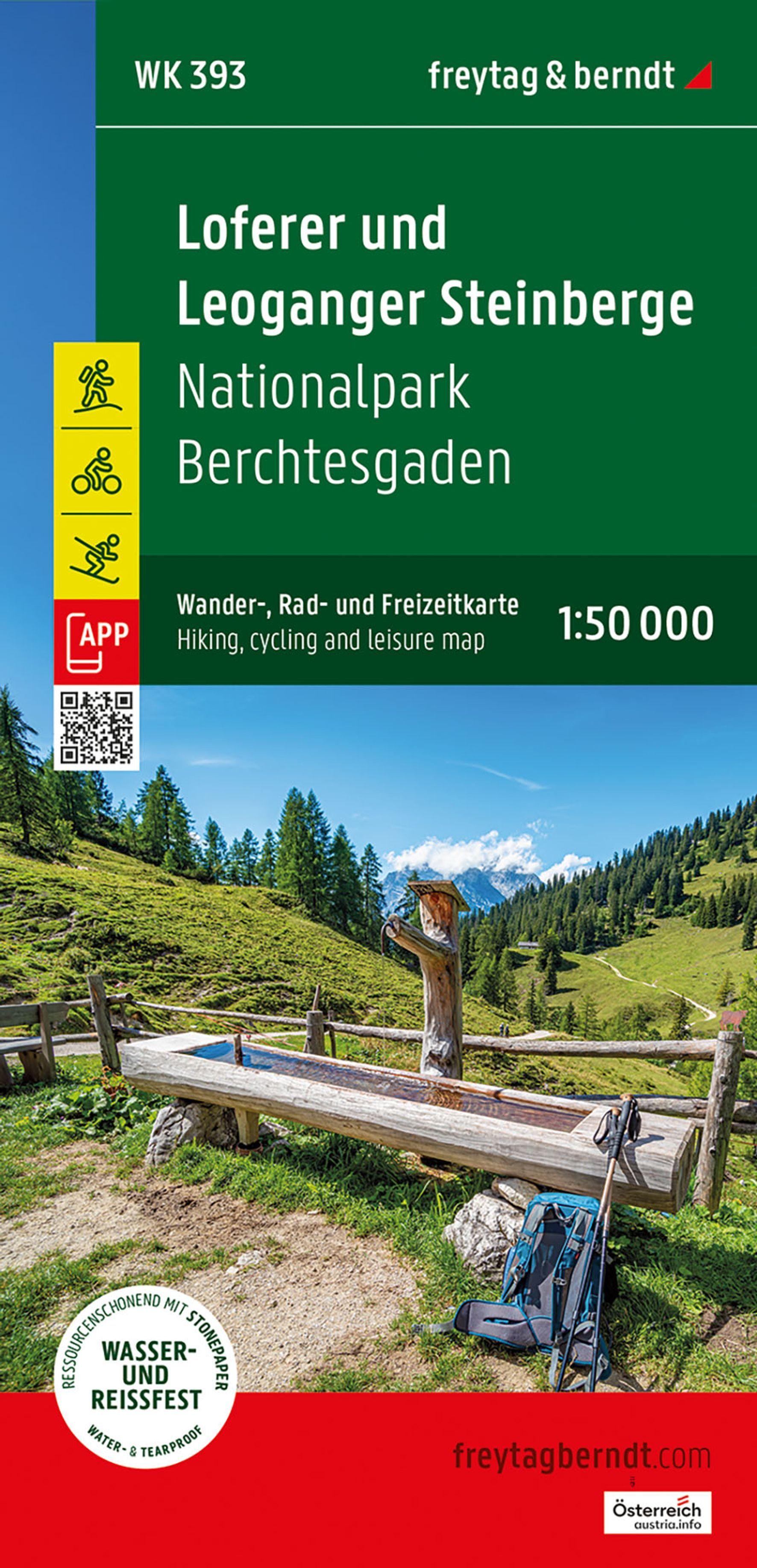 Vorderes Coverbild freytag & berndt Wanderkarte WK 393 Loferer und Leoganger Steinberge, Nationalpark Berchtesgaden 1:50.000