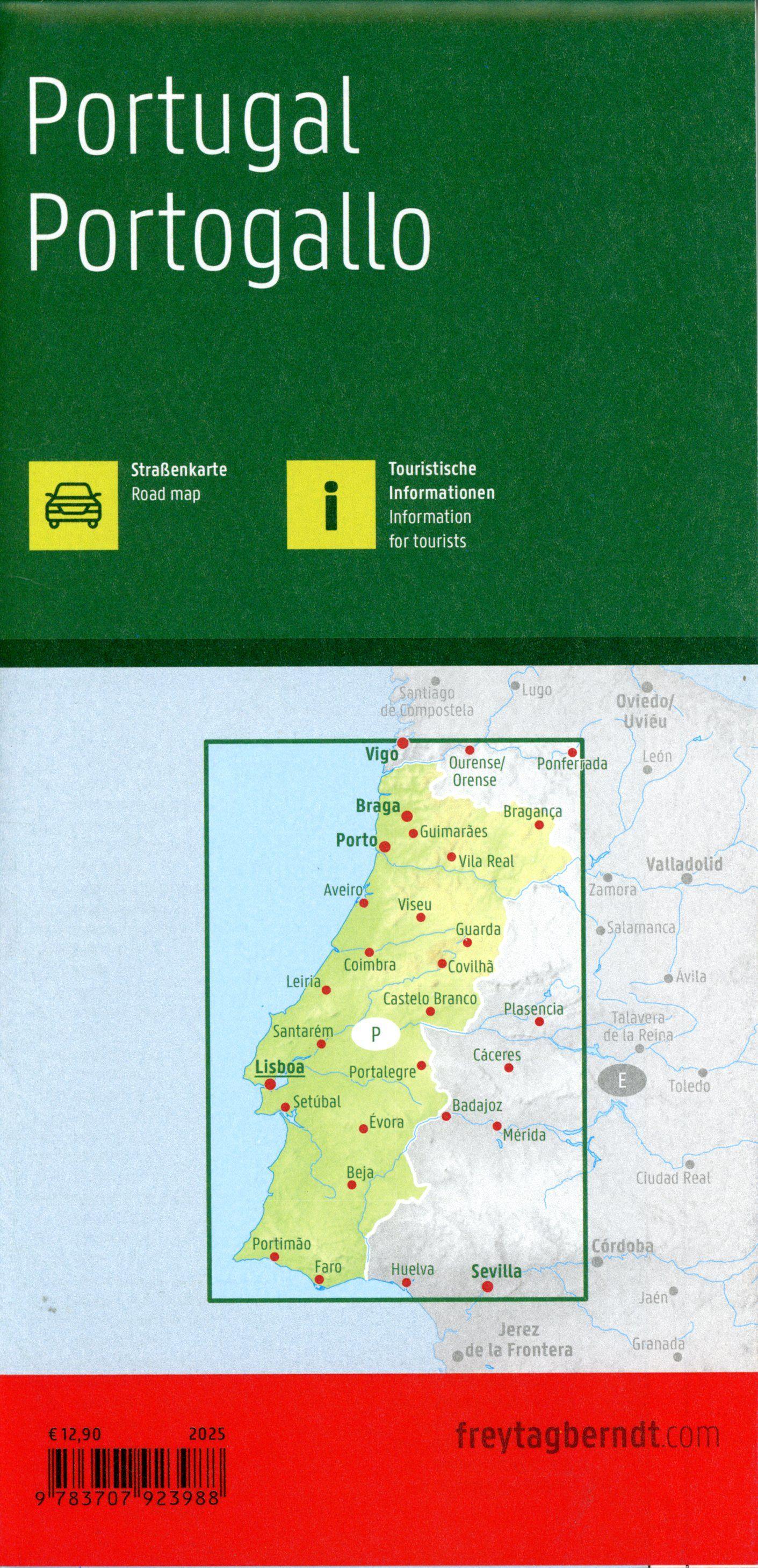 Beispielinhalt (Bild) Portugal, Straßenkarte 1:500.000, freytag & berndt