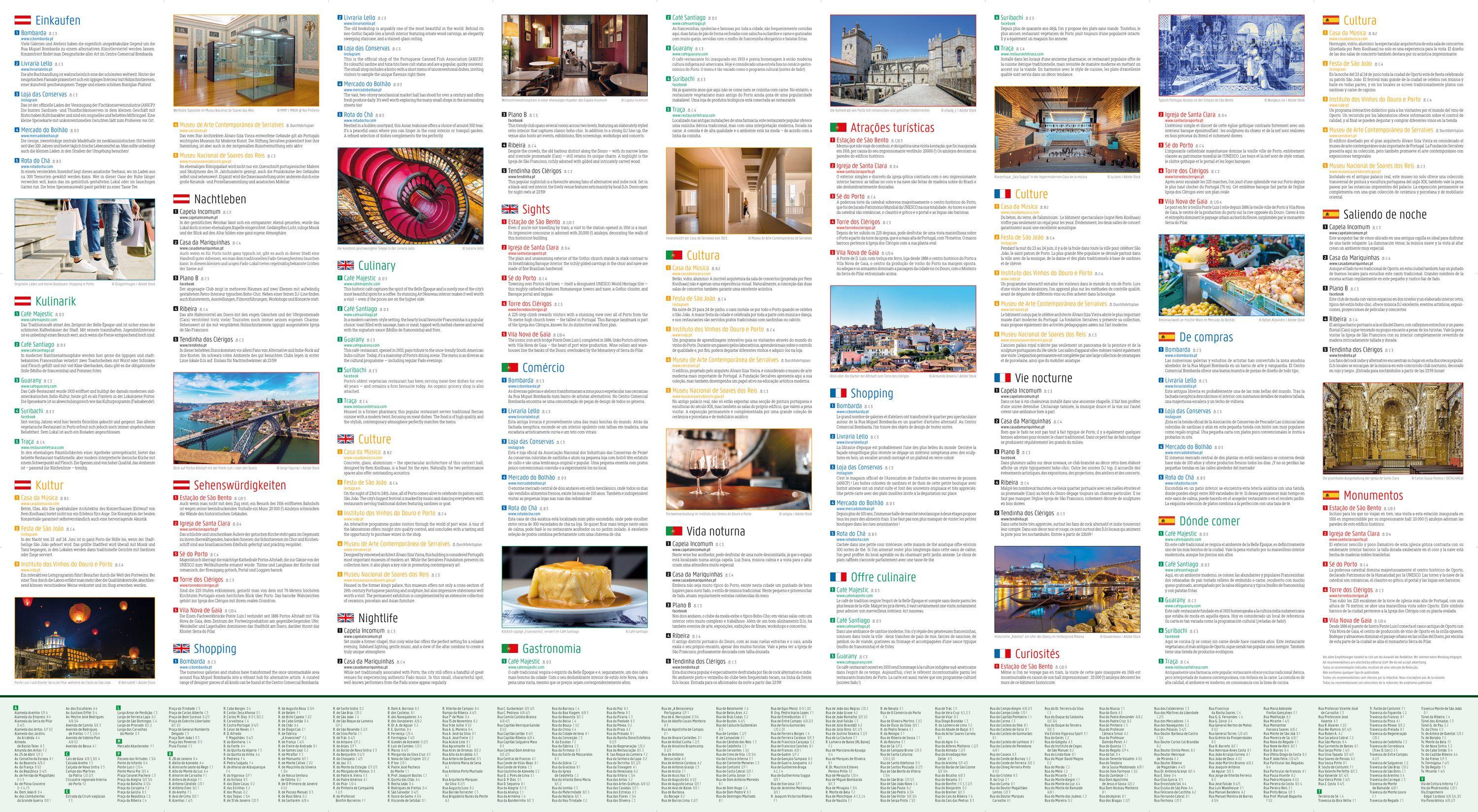 Beispielinhalt (Bild) freytag & berndt Innenstadtplan Porto 1:10.000