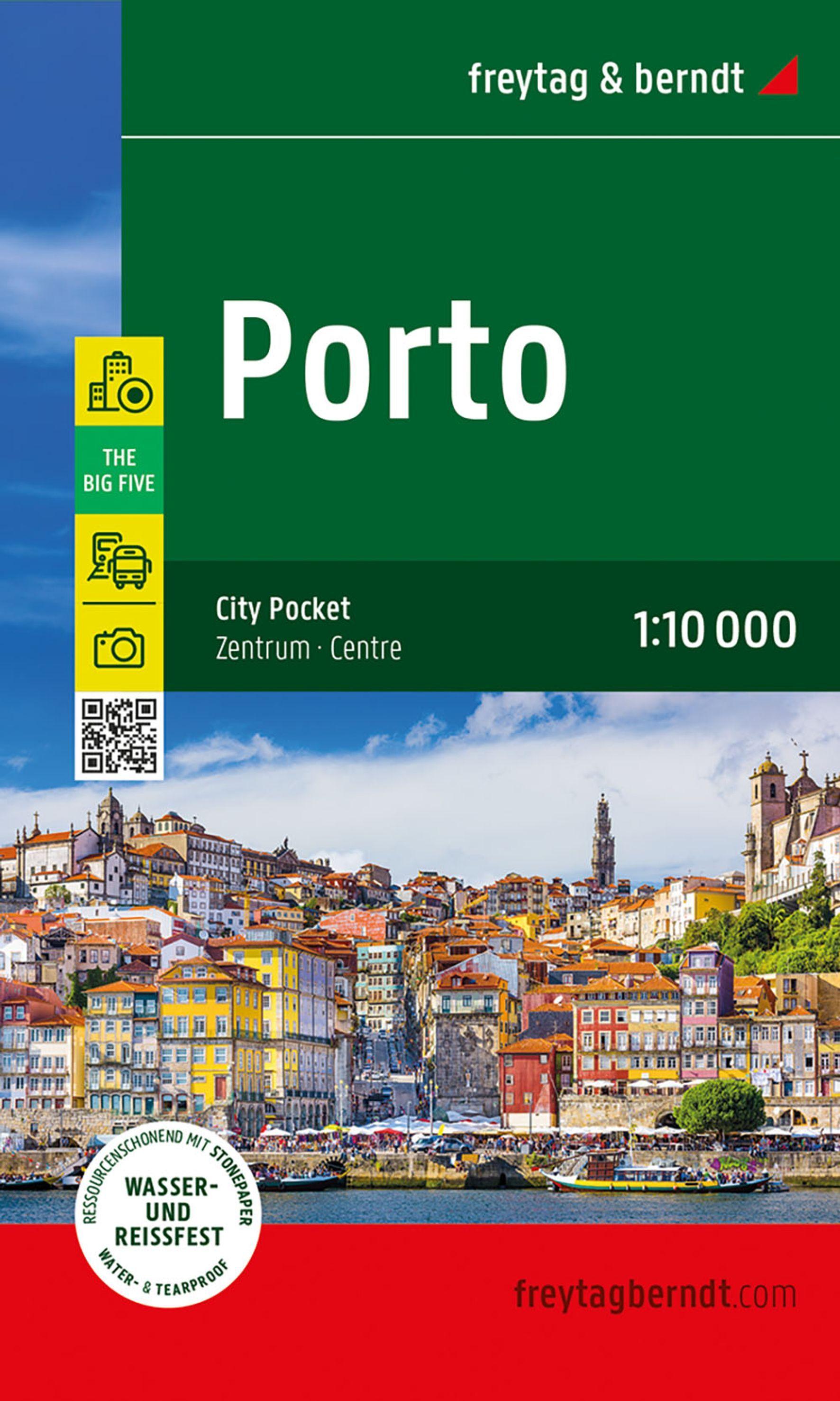 Vorderes Coverbild freytag & berndt Innenstadtplan Porto 1:10.000
