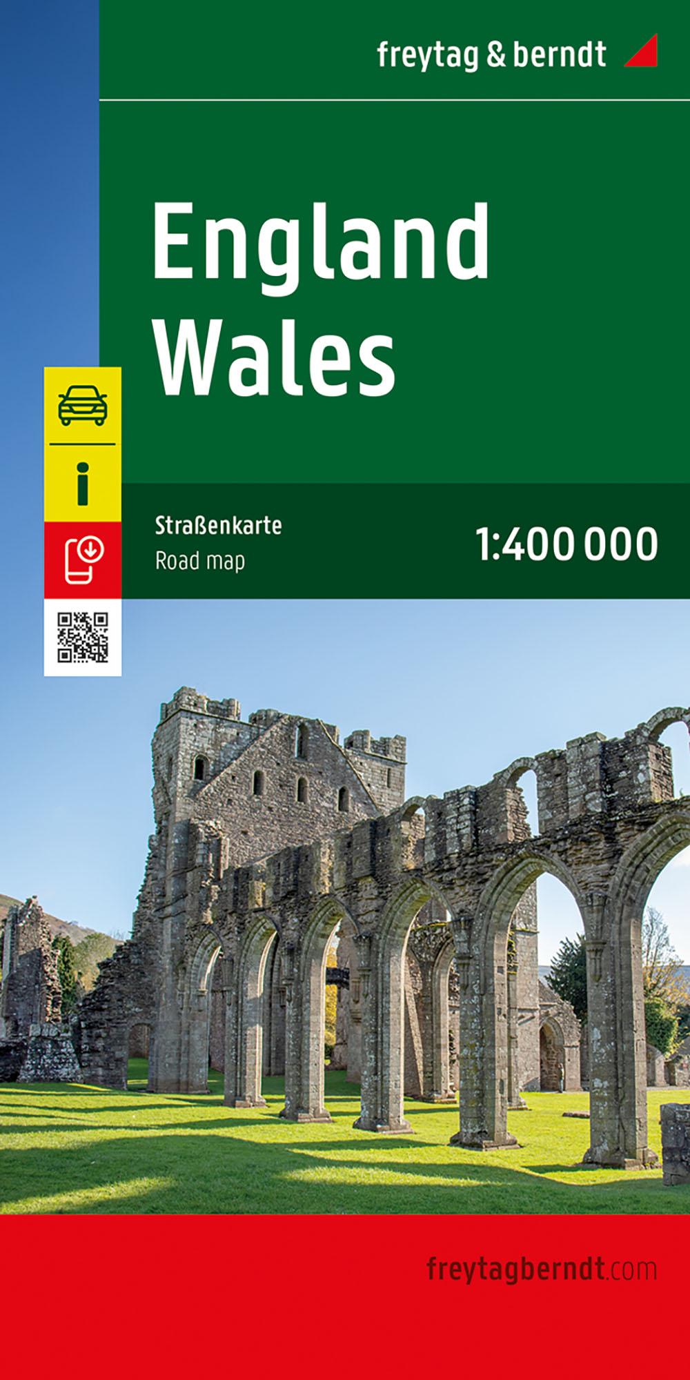 Vorderes Coverbild England - Wales, Straßenkarte 1:400.000, freytag & berndt
