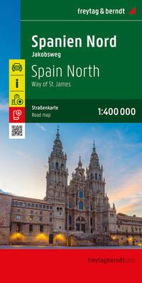 Vorderes Coverbild Spanien Nord - Jakobsweg, Straßenkarte 1:400.000, freytag & berndt