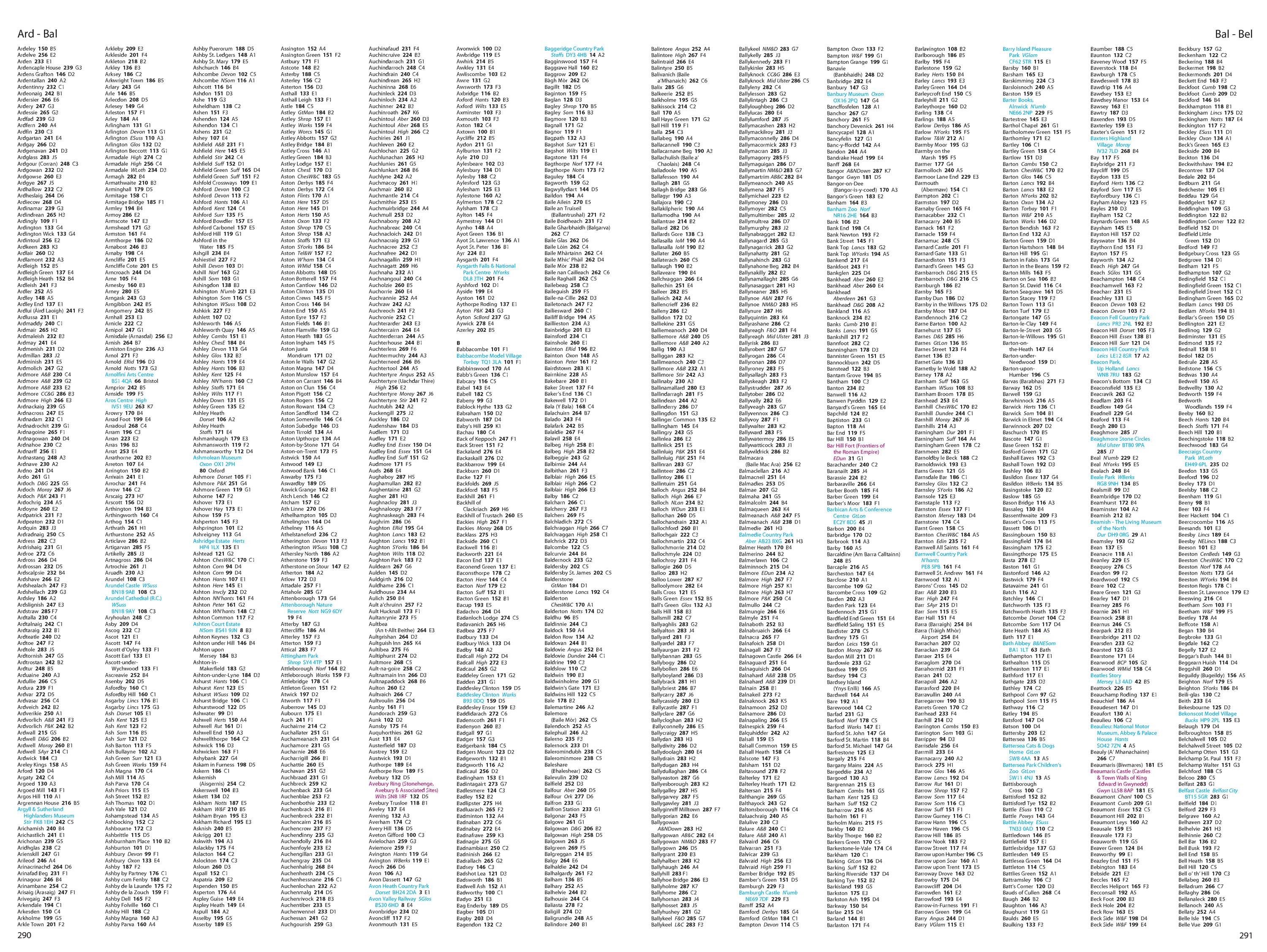 Beispielinhalt (Bild) Großbritannien - Nordirland, Autoatlas 1:200.000 - 1:266.000, freytag & berndt