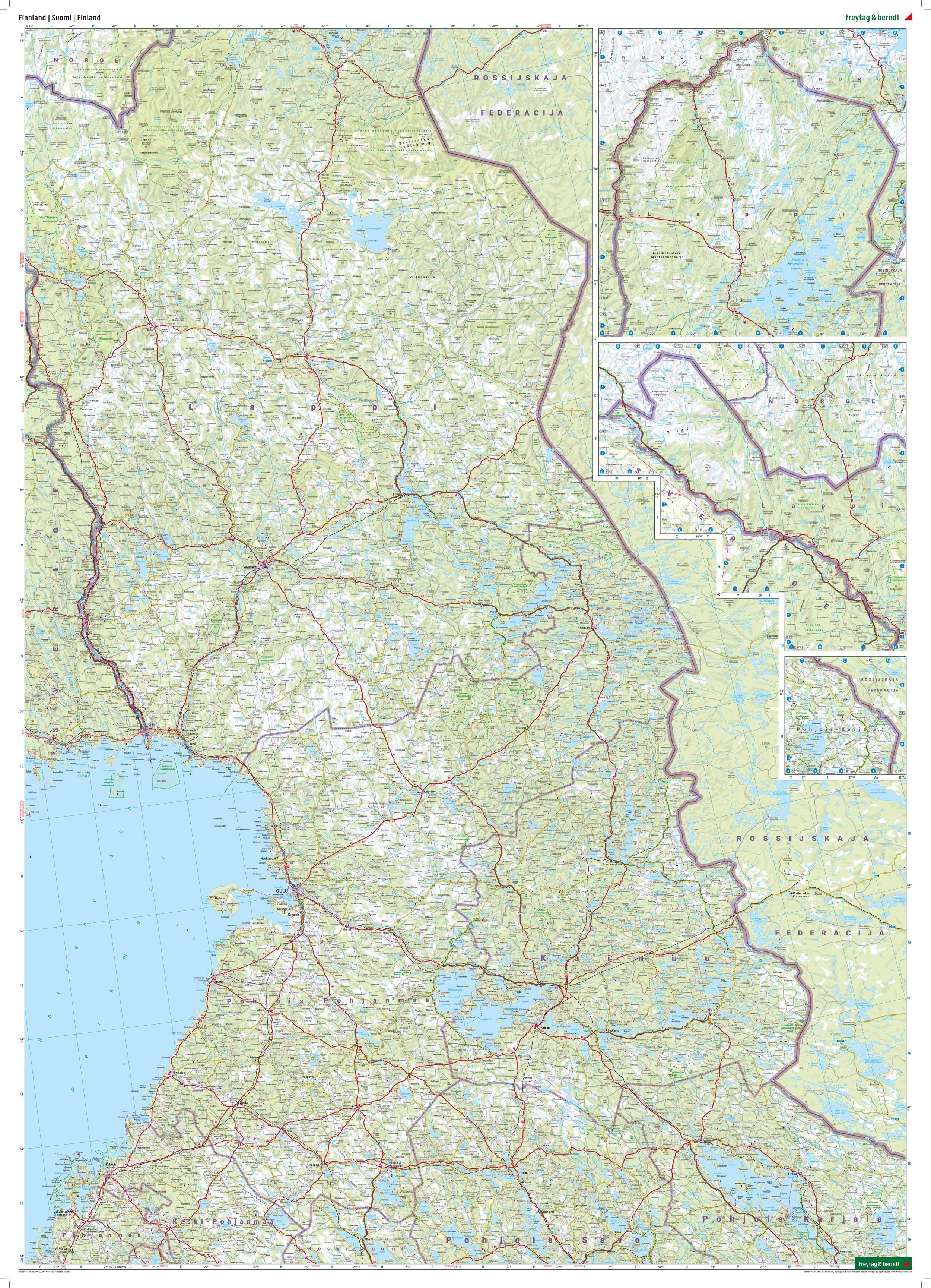 Beispielinhalt (Bild) Finnland, Straßenkarte 1:500.000, freytag & berndt