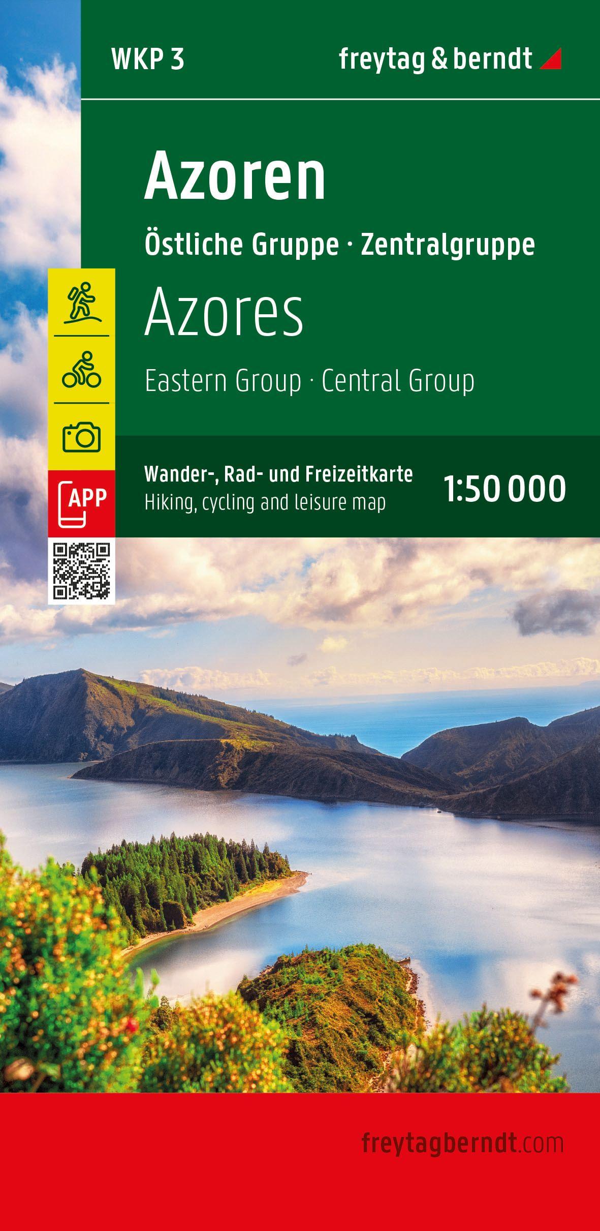 Beispielinhalt (Bild) Azoren, Wander-, Rad- und Freizeitkarte 1:50.000, freytag & berndt