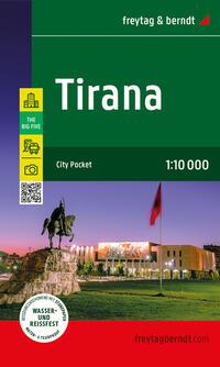 Vorderes Coverbild Tirana, Stadtplan 1:10.000, freytag & berndt