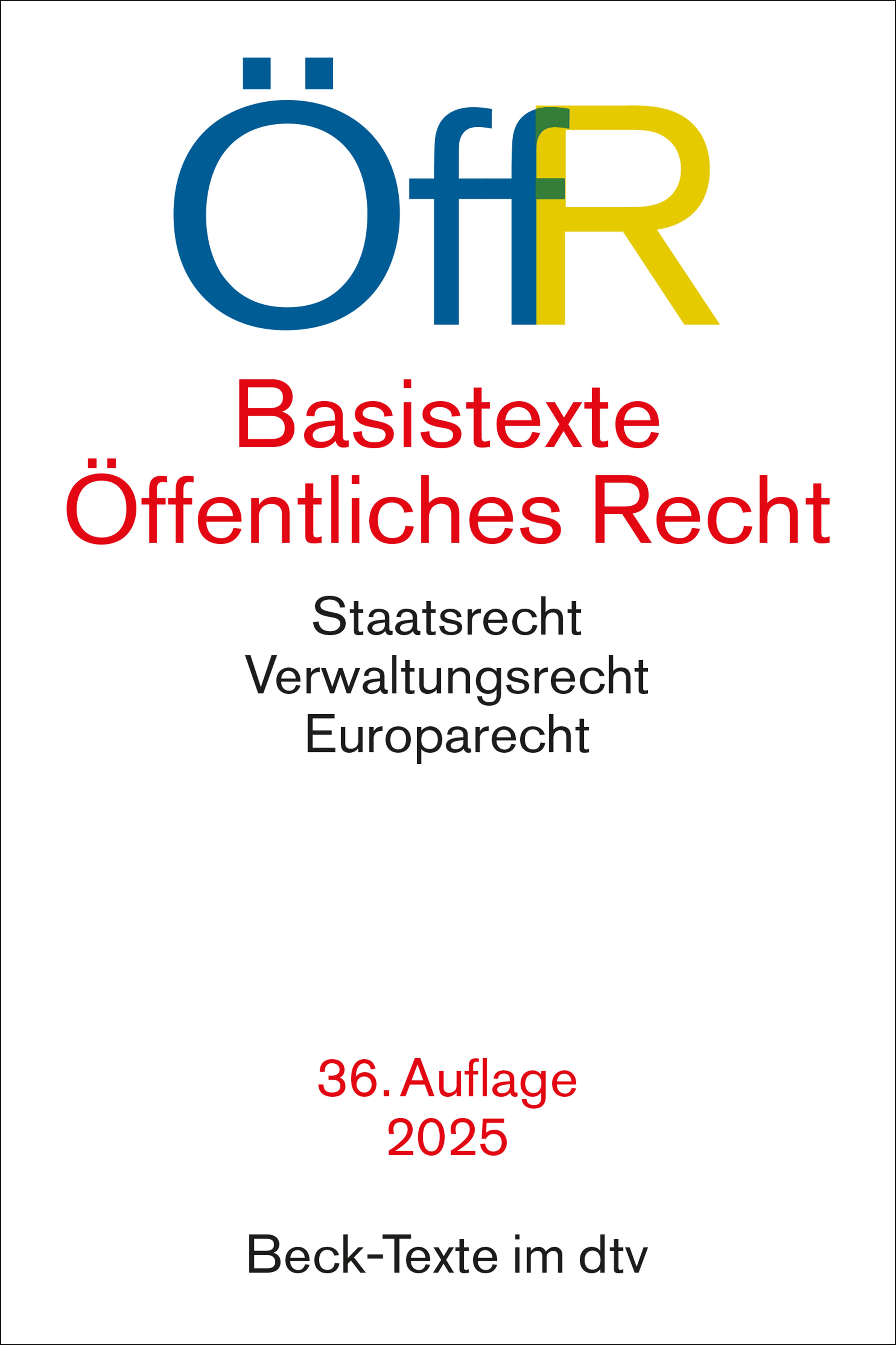 Vorderes Coverbild Basistexte Öffentliches Recht. ÖffR