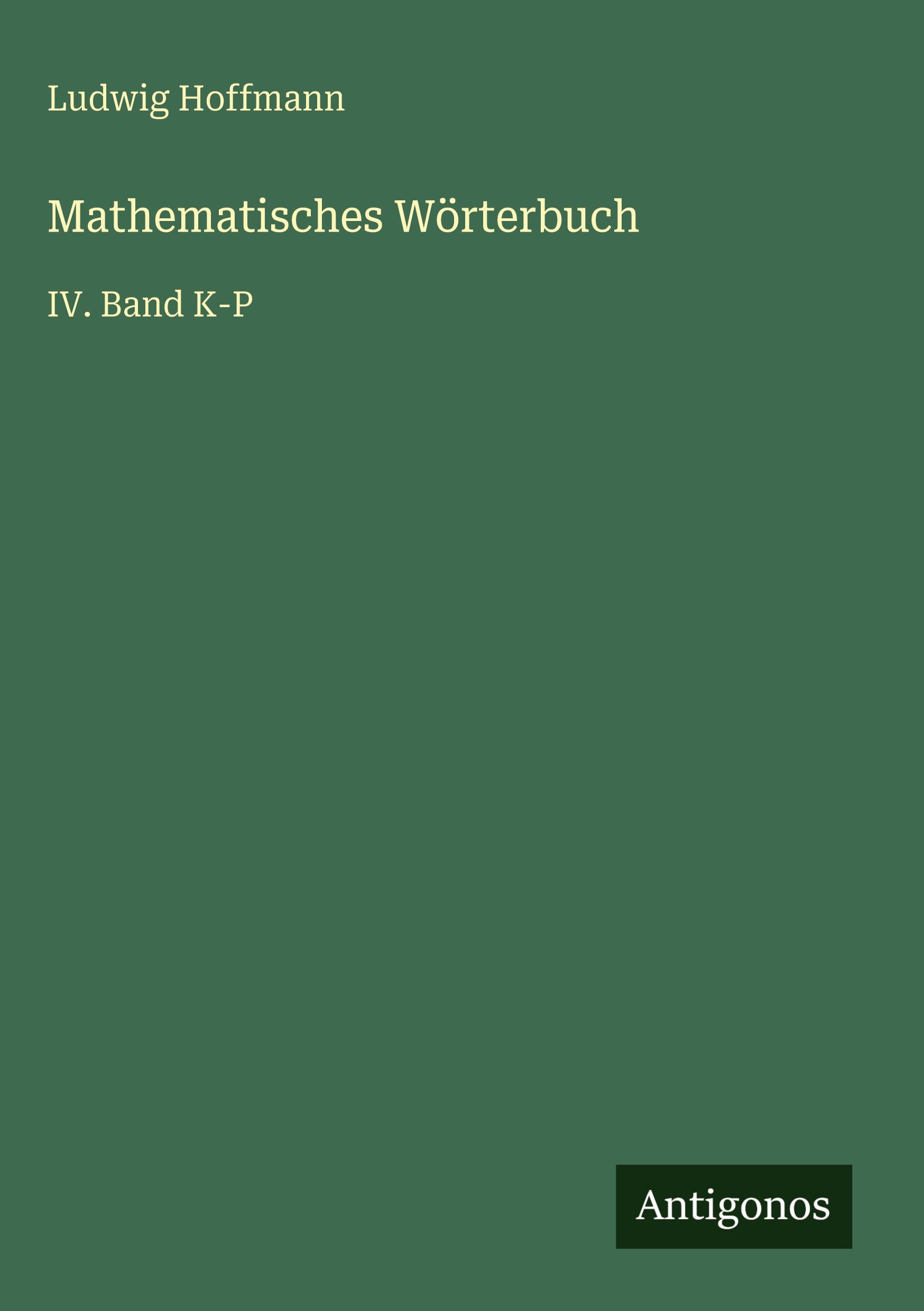 Vorderes Coverbild Mathematisches Wörterbuch