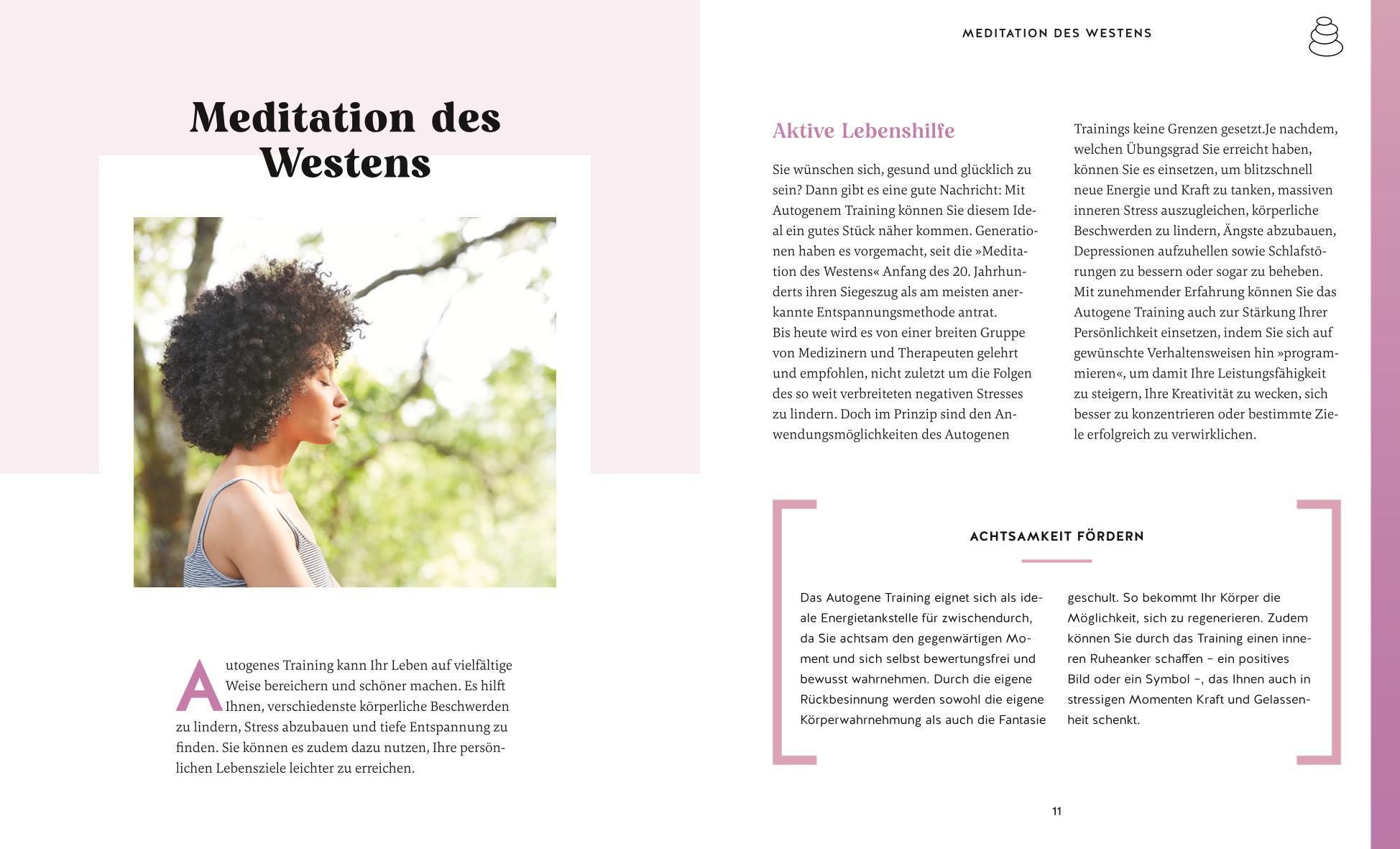 Beispielinhalt (Bild) Autogenes Training