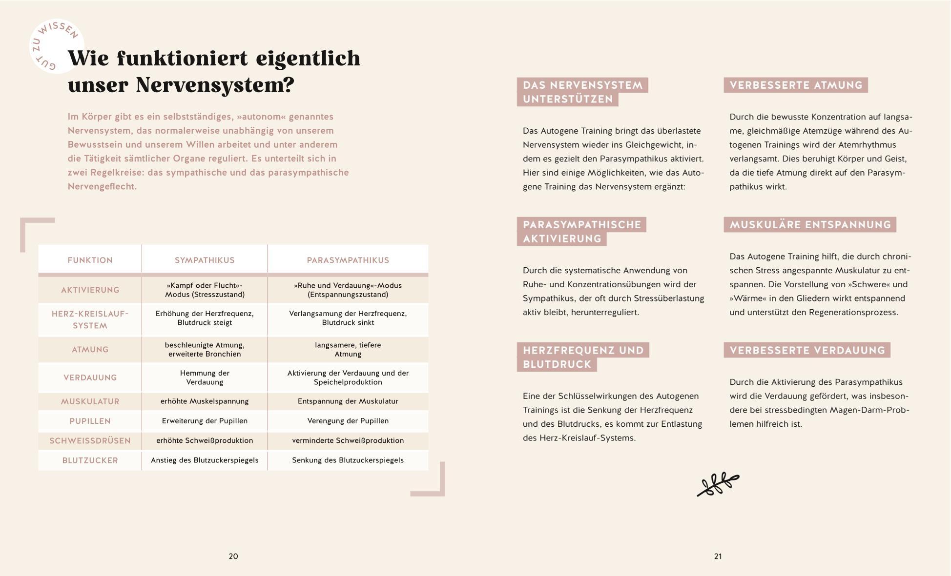 Beispielinhalt (Bild) Autogenes Training