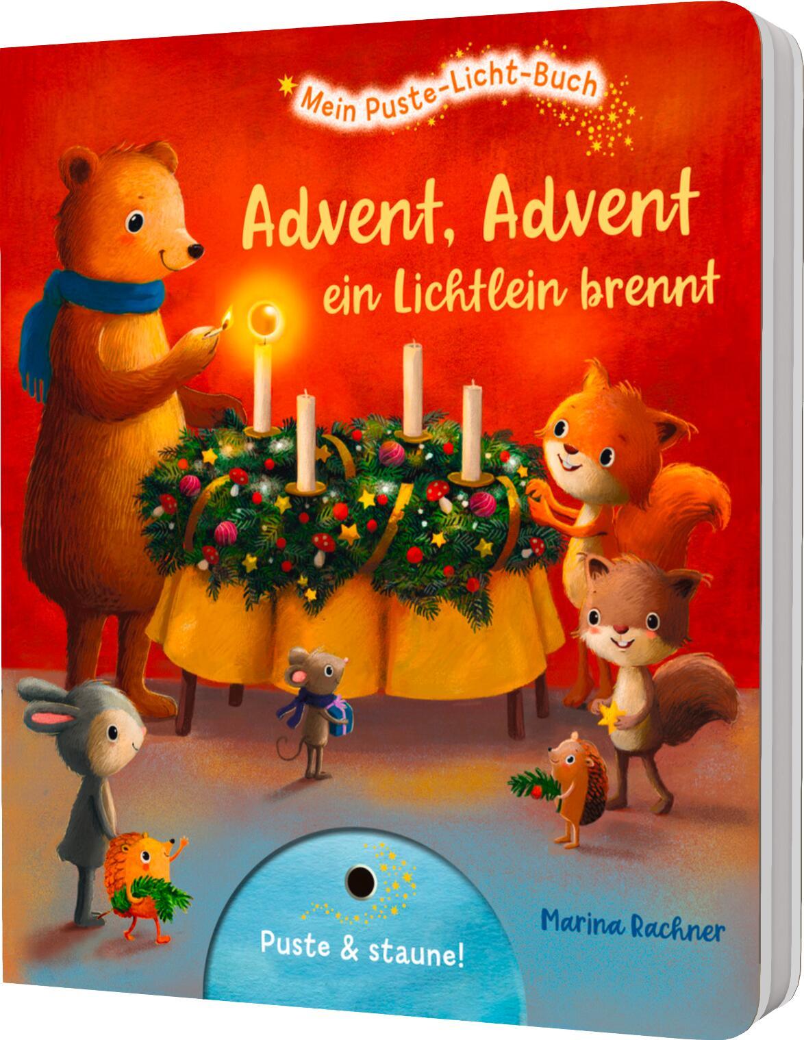 Vorderes Coverbild Mein Puste-Licht-Buch: Advent, Advent, ein Lichtlein brennt