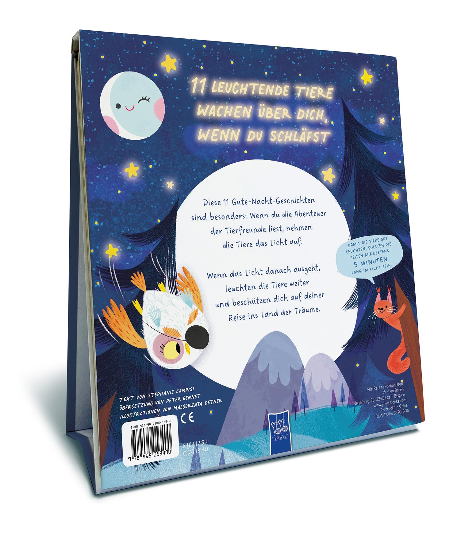 Rückseitencover Glow in the Dark - Meine Einschlaffreunde: Tierfreunde