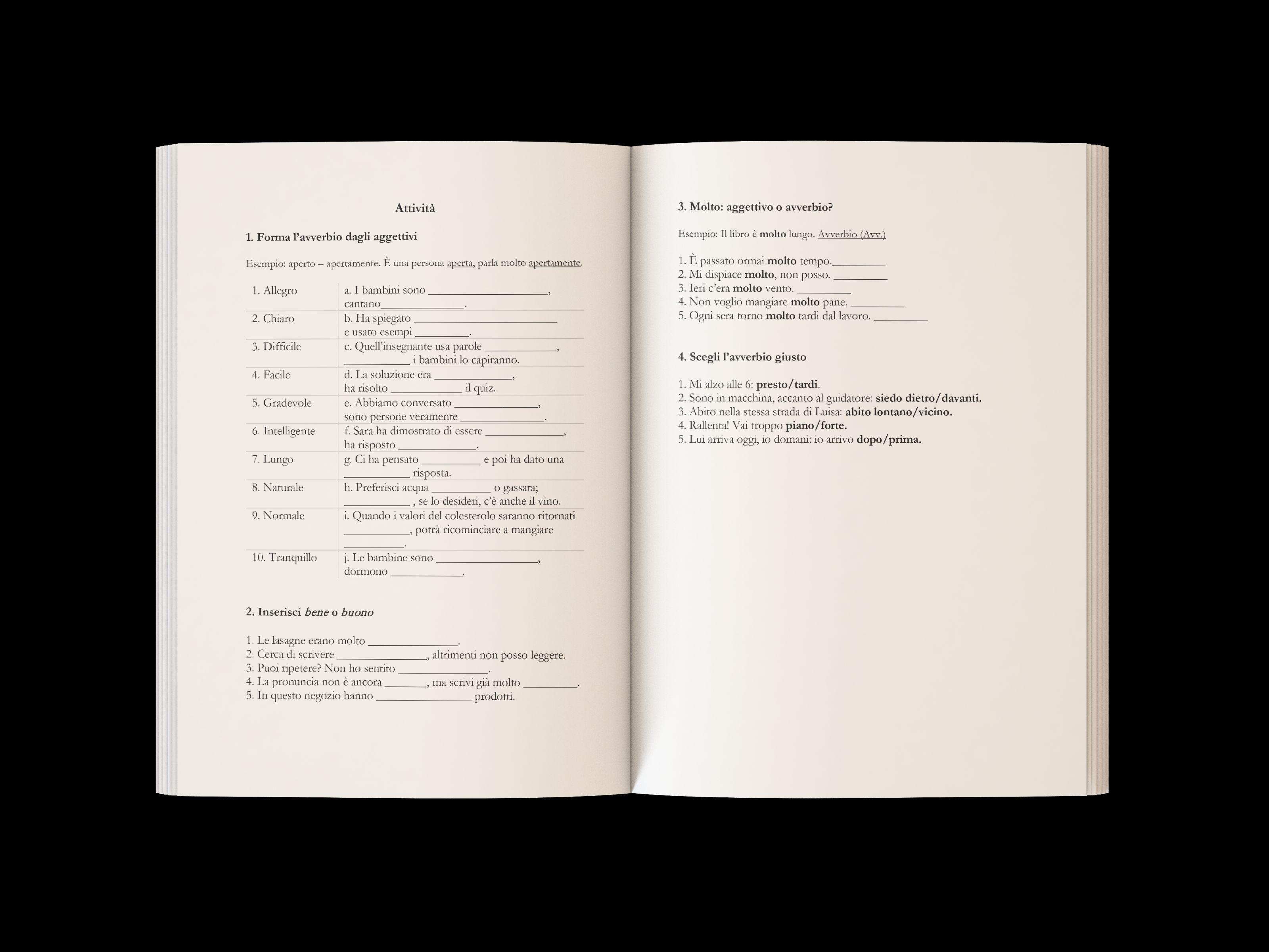 Beispielinhalt (Bild) Italienisch für den Alltag 2 | B1-B2 | Vom Anfänger zum Fortgeschrittenen | Wortschatz erweitern und Alltagsvokabeln lernen | 20 italienische Dialoge | Italienische Kultur | Grammatik, Übungen und 40 Audios