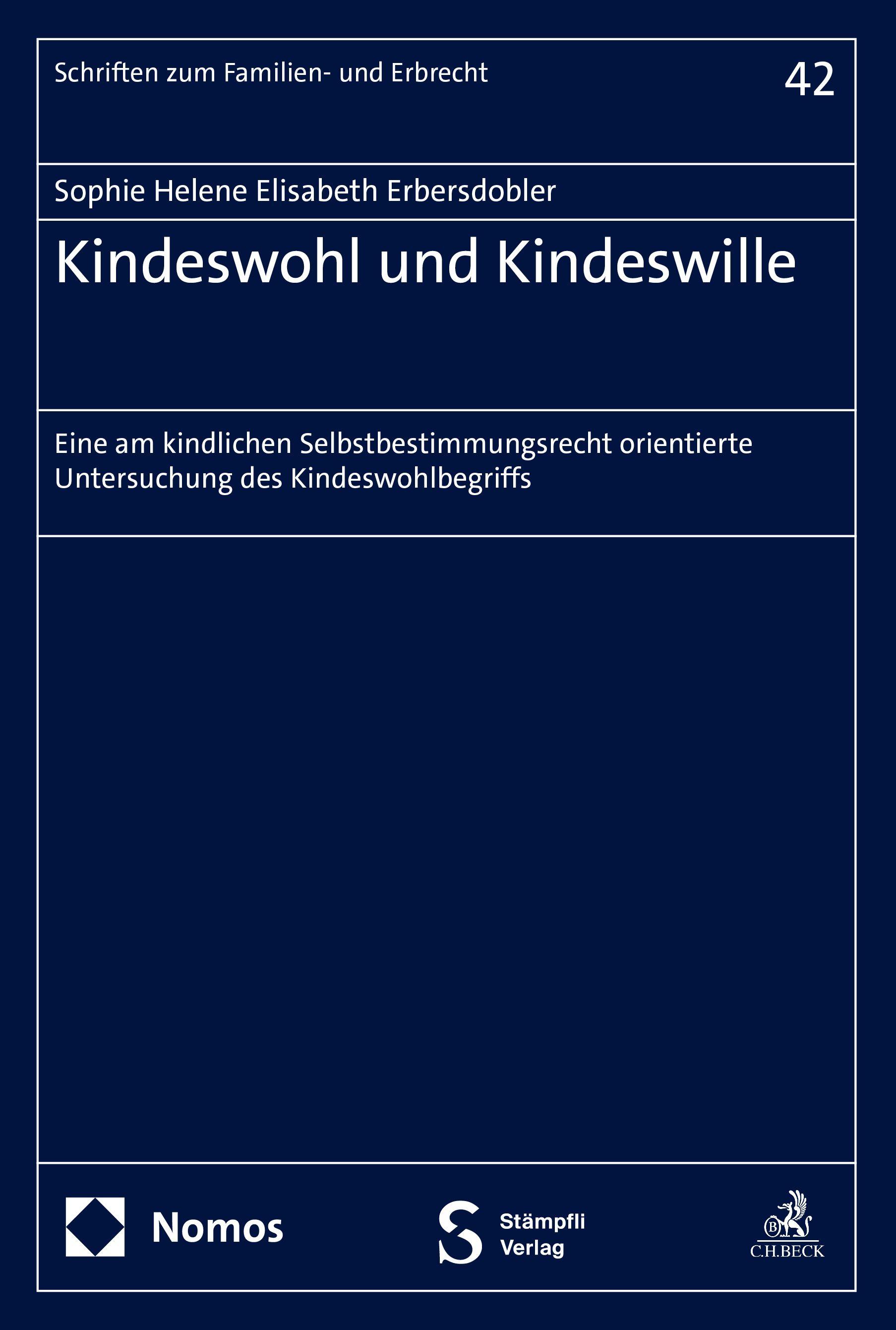 Vorderes Coverbild Kindeswohl und Kindeswille