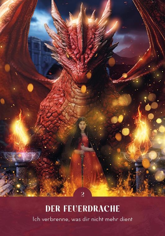 Beispielinhalt (Bild) Orakel-Kartenset: Drachen-Orakel | Nutze die Energie deiner Drachengefährten und spüre die Kraft des Universums