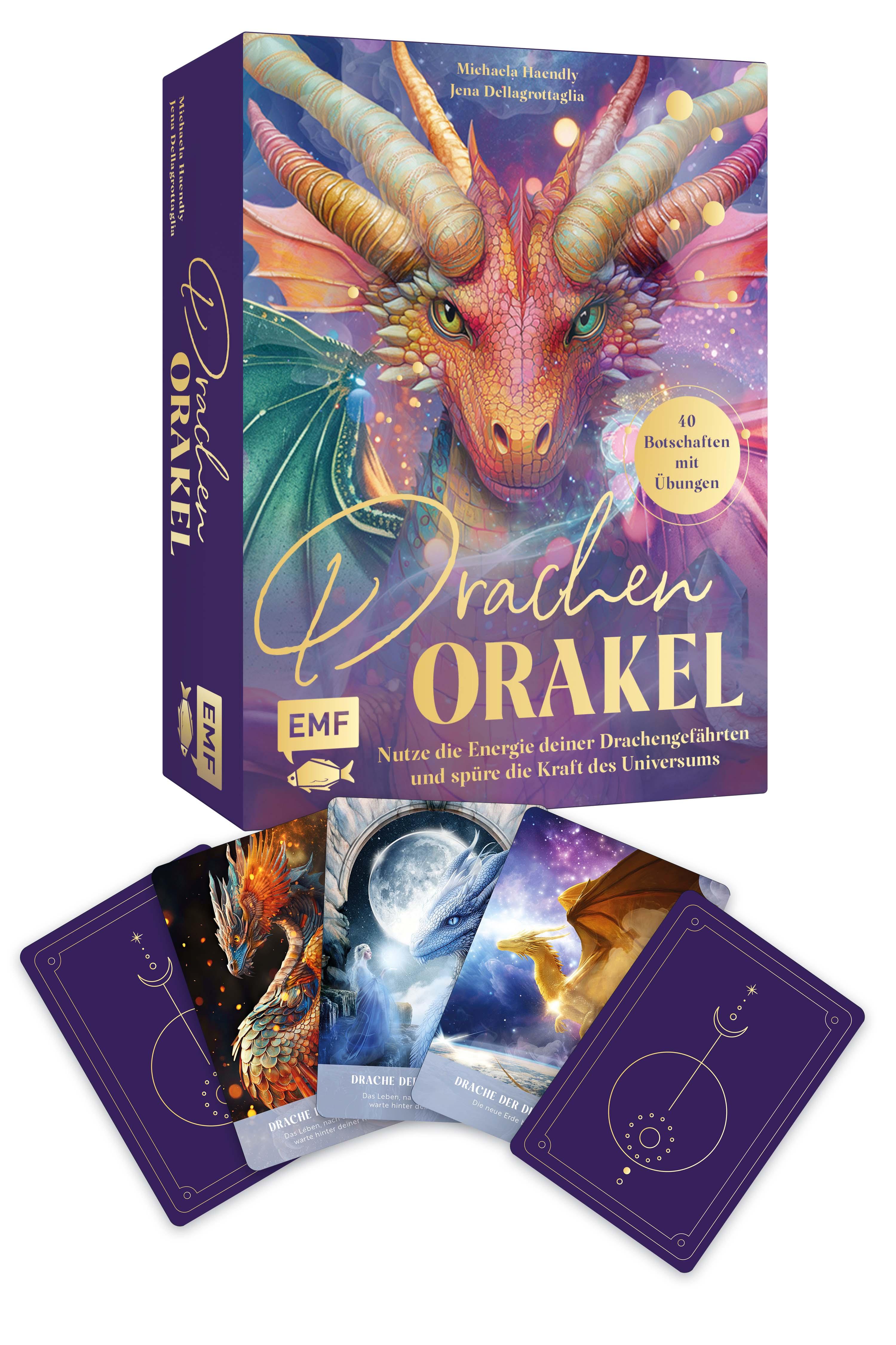 Vorderes Coverbild Orakel-Karten-Set: Drachen-Orakel | Nutze die Energie deiner Drachengefährten und spüre die Kraft des Universums