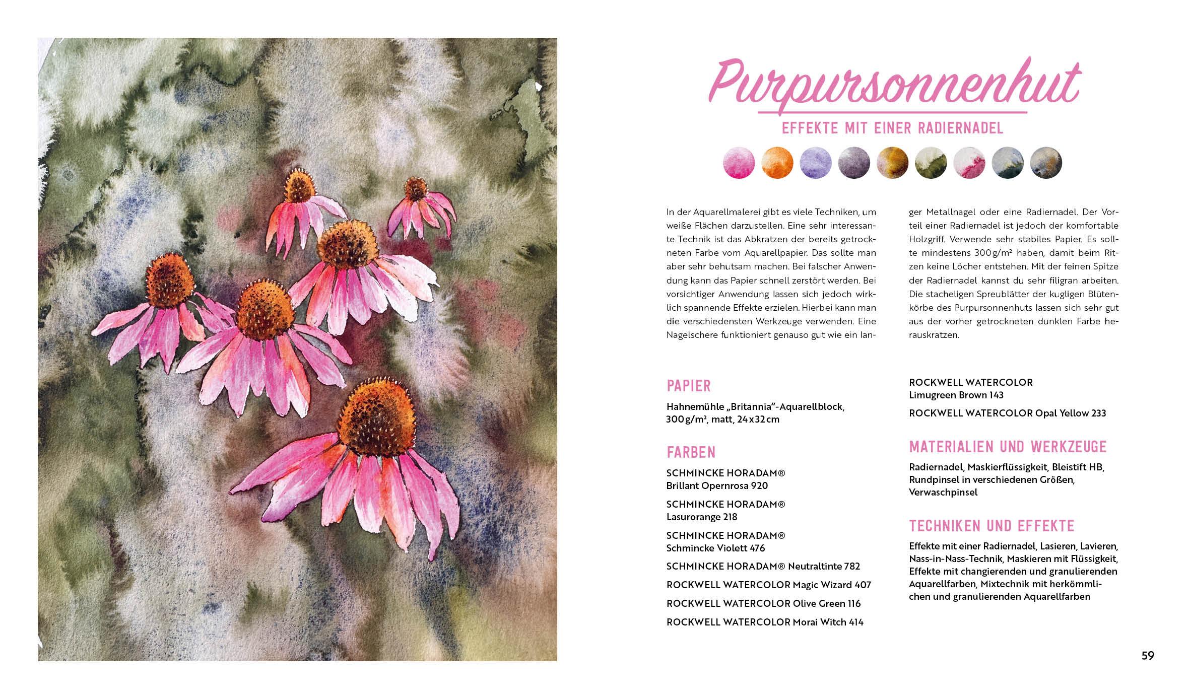 Beispielinhalt (Bild) Aquarell-Effekte Blumen