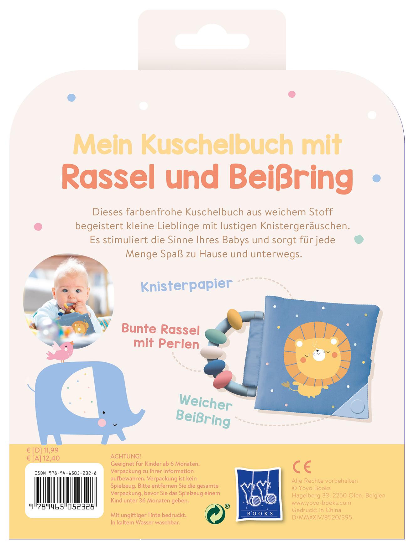 Rückseitencover Mein Kuschelbuch mit Rassel und Beißring - Kleiner Löwe