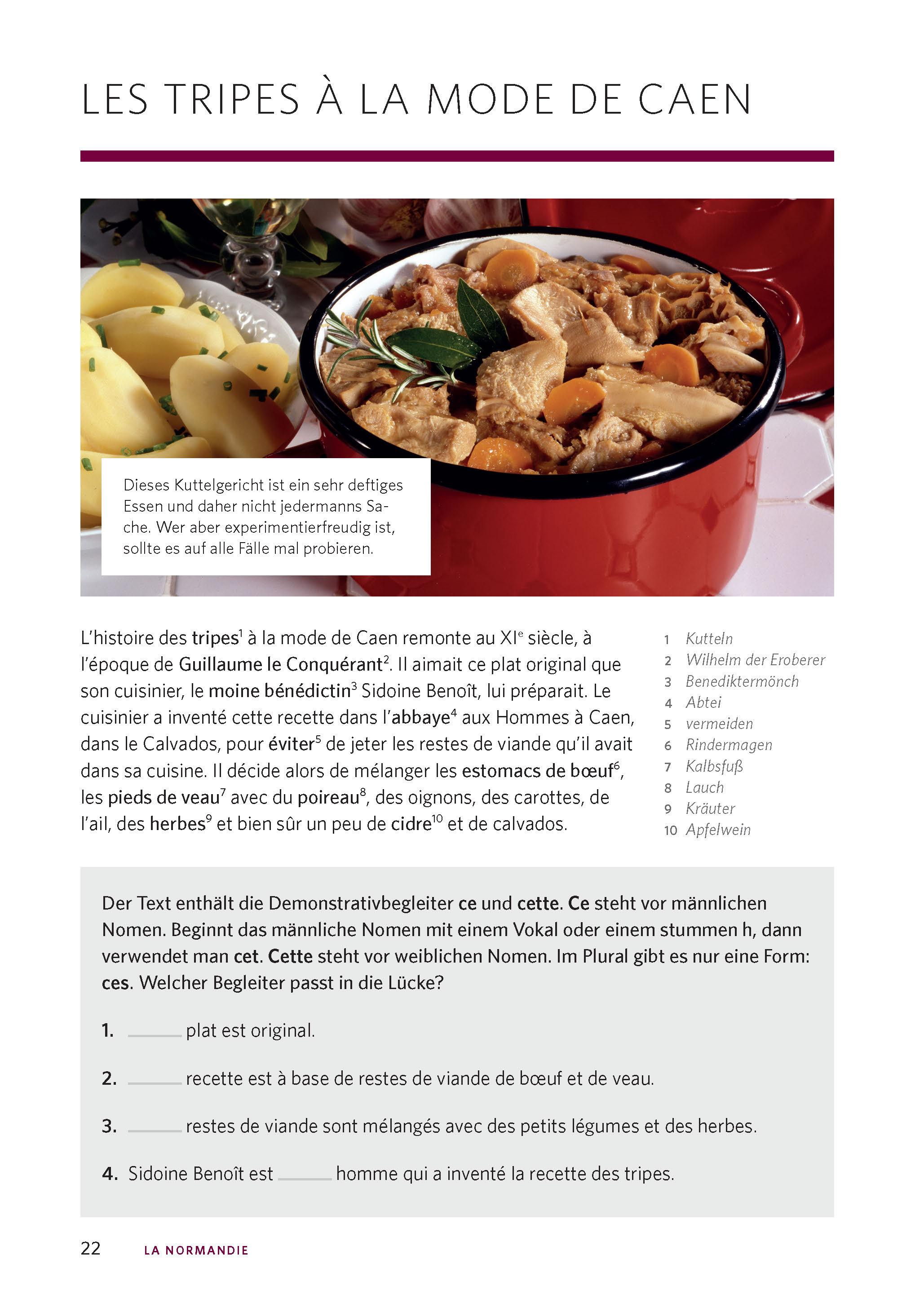 Beispielinhalt (Bild) Langenscheidt Die kulinarische Sprachreise Französisch