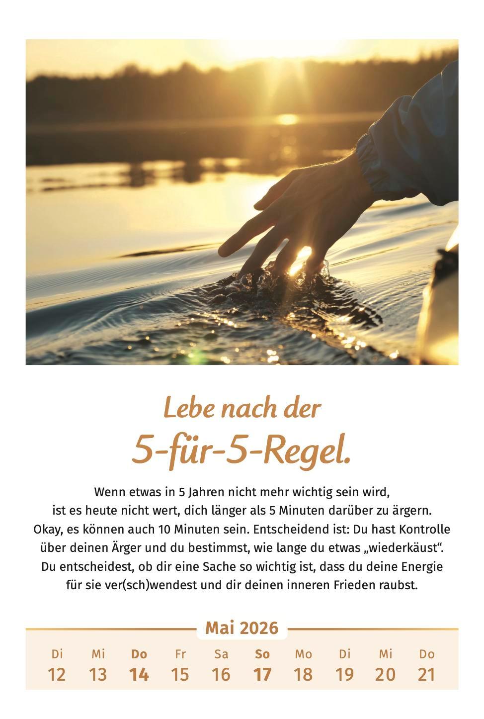 Beispielinhalt (Bild) Der Lebensfreude-Kalender 2026