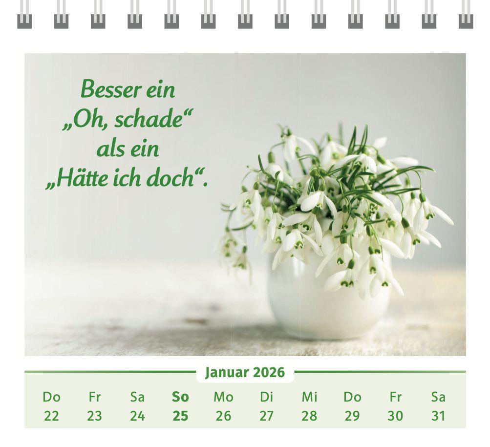 Beispielinhalt (Bild) Der Lebensfreude-Tischkalender 2026