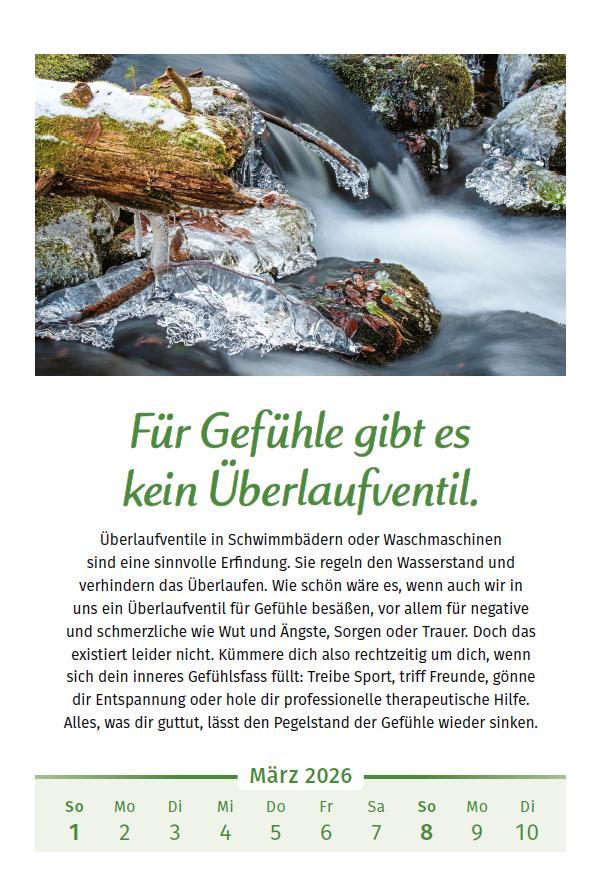 Beispielinhalt (Bild) Der Lebensfreude-Kalender 2026 im Großformat