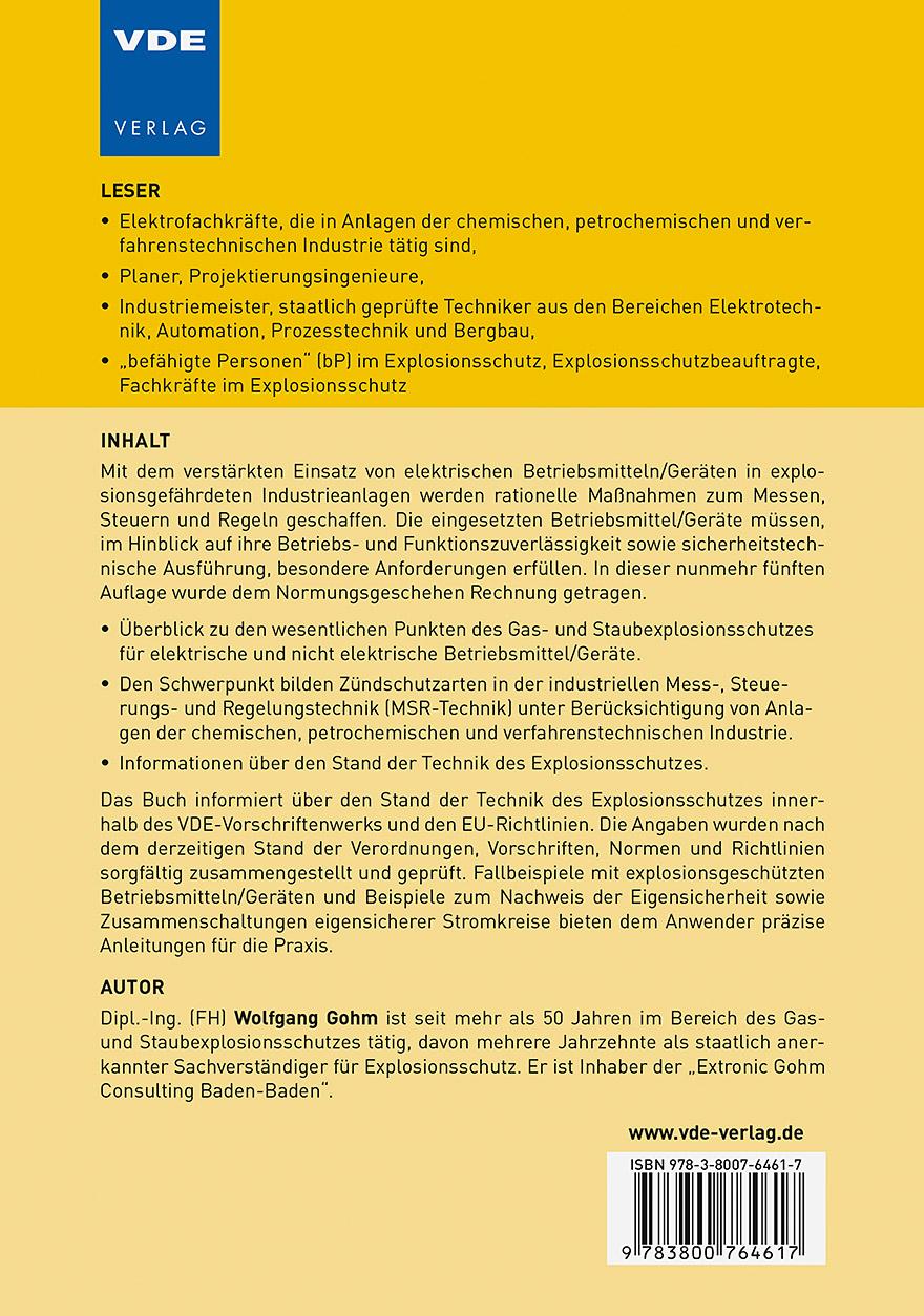 Rückseitencover Explosionsschutz in der MSR-Technik