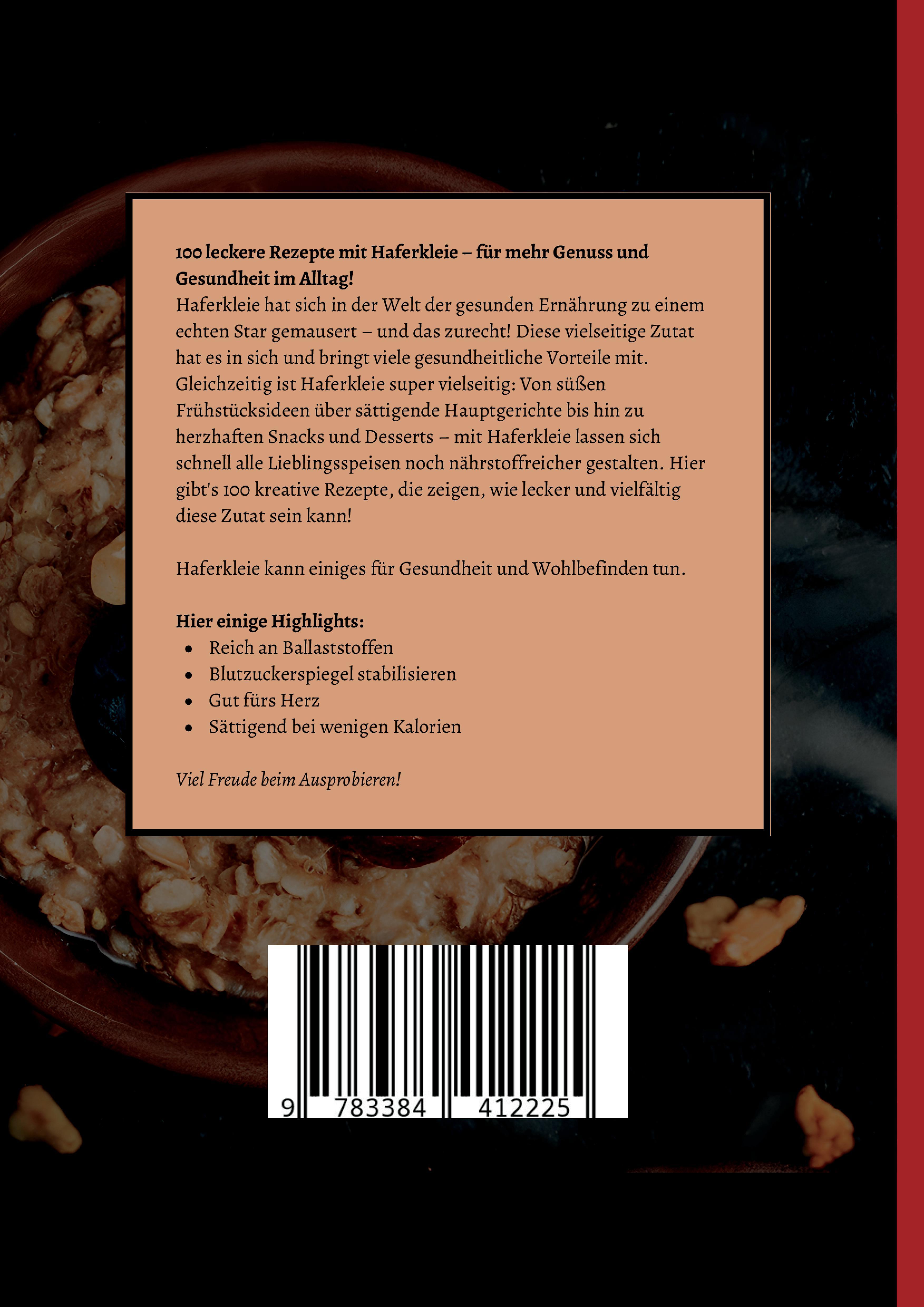Rückseitencover Haferkleie- 100 süße und deftige Rezepte