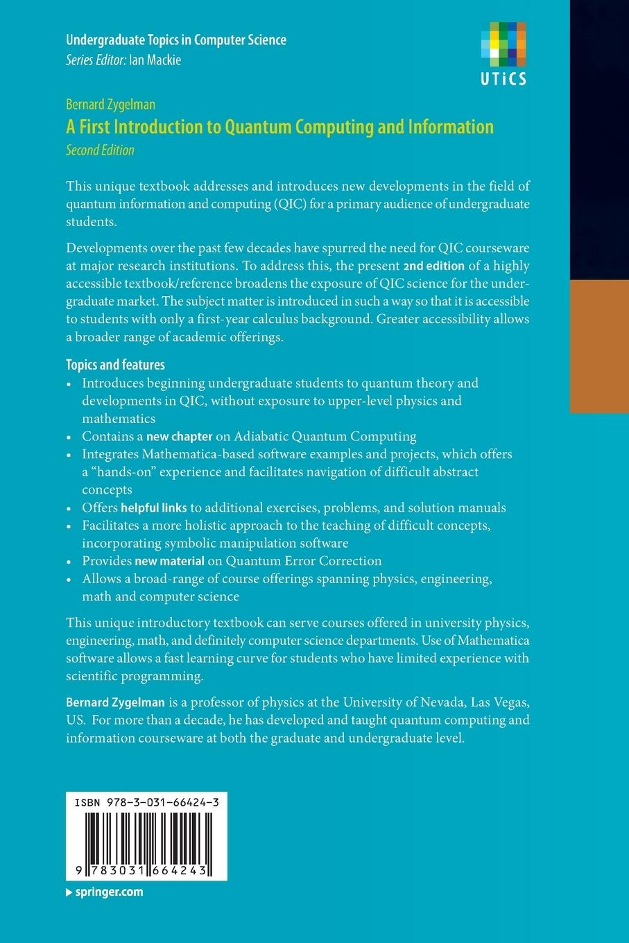 Rückseitencover A First Introduction to Quantum Computing and Information