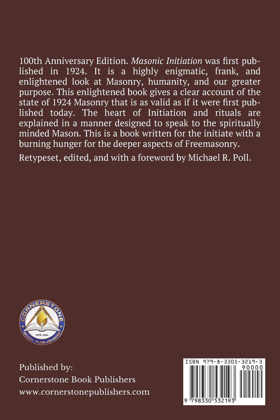 Rückseitencover Masonic Initiation