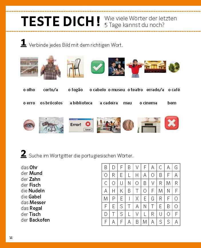 Beispielinhalt (Bild) PONS Portugiesisch von 0 auf 500