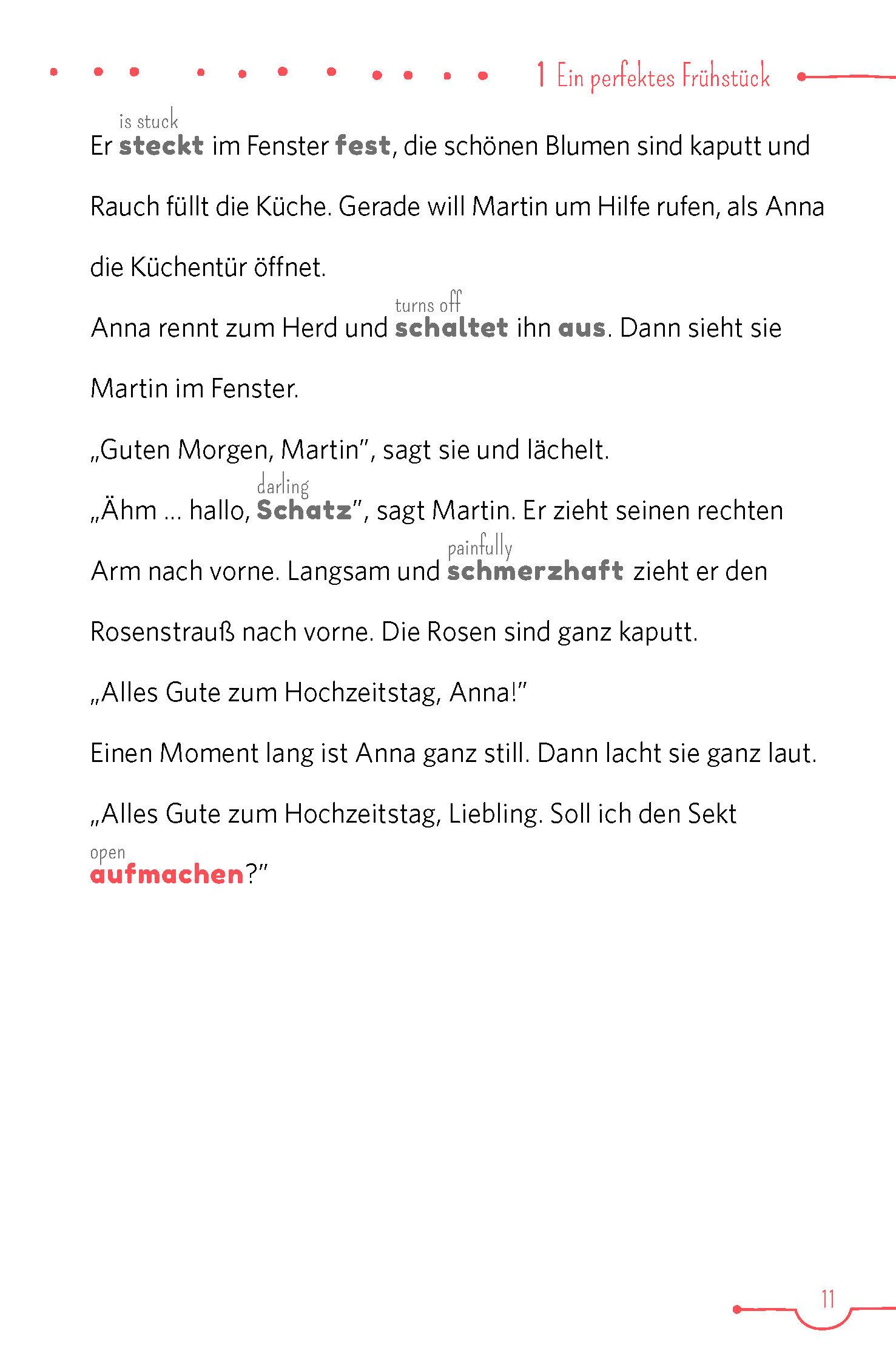 Beispielinhalt (Bild) PONS 5-Minuten-Lektüren Deutsch A1-A2 - Urlaub am Meer
