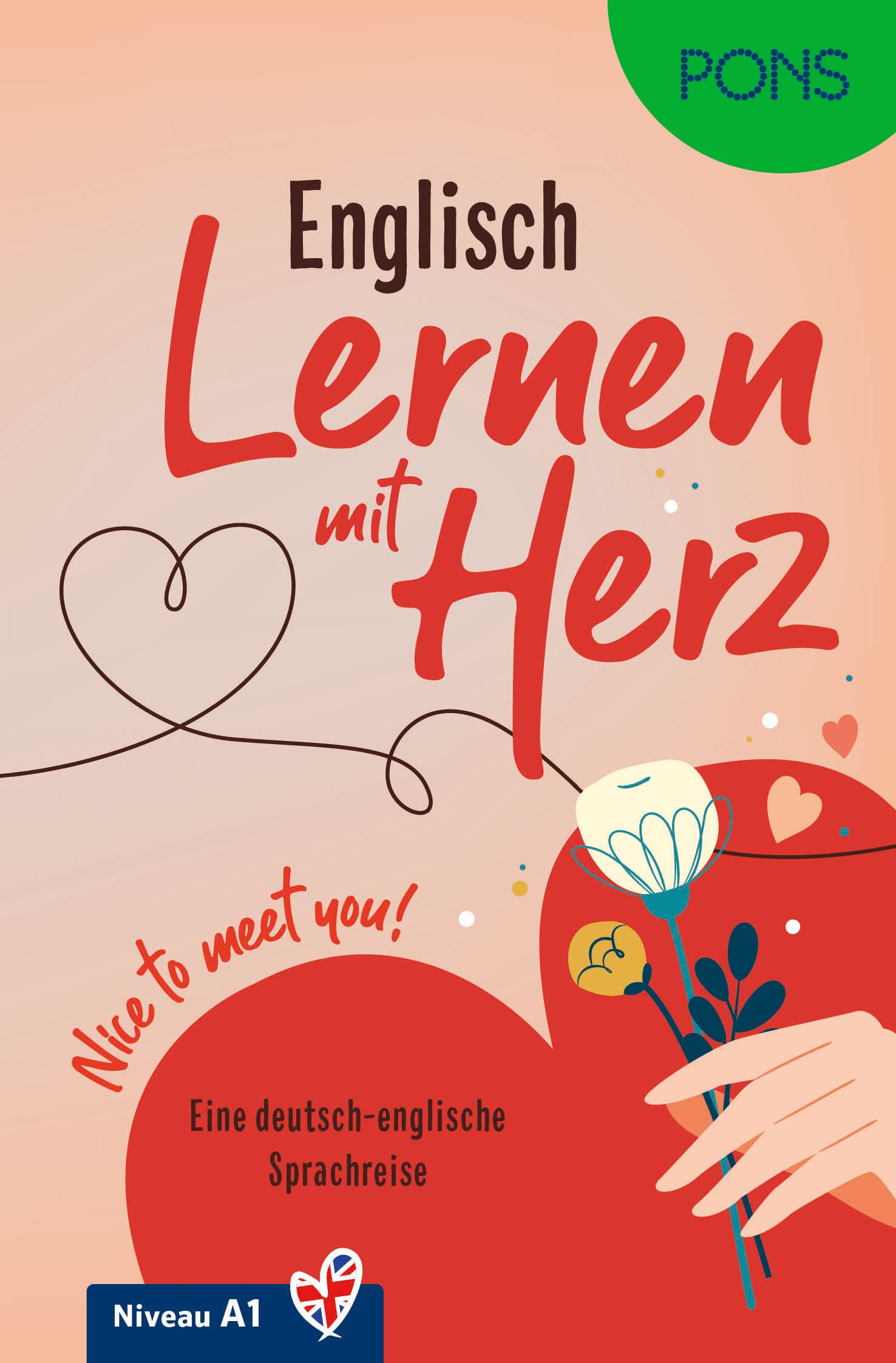 Vorderes Coverbild PONS Lernen mit Herz Englisch A1
