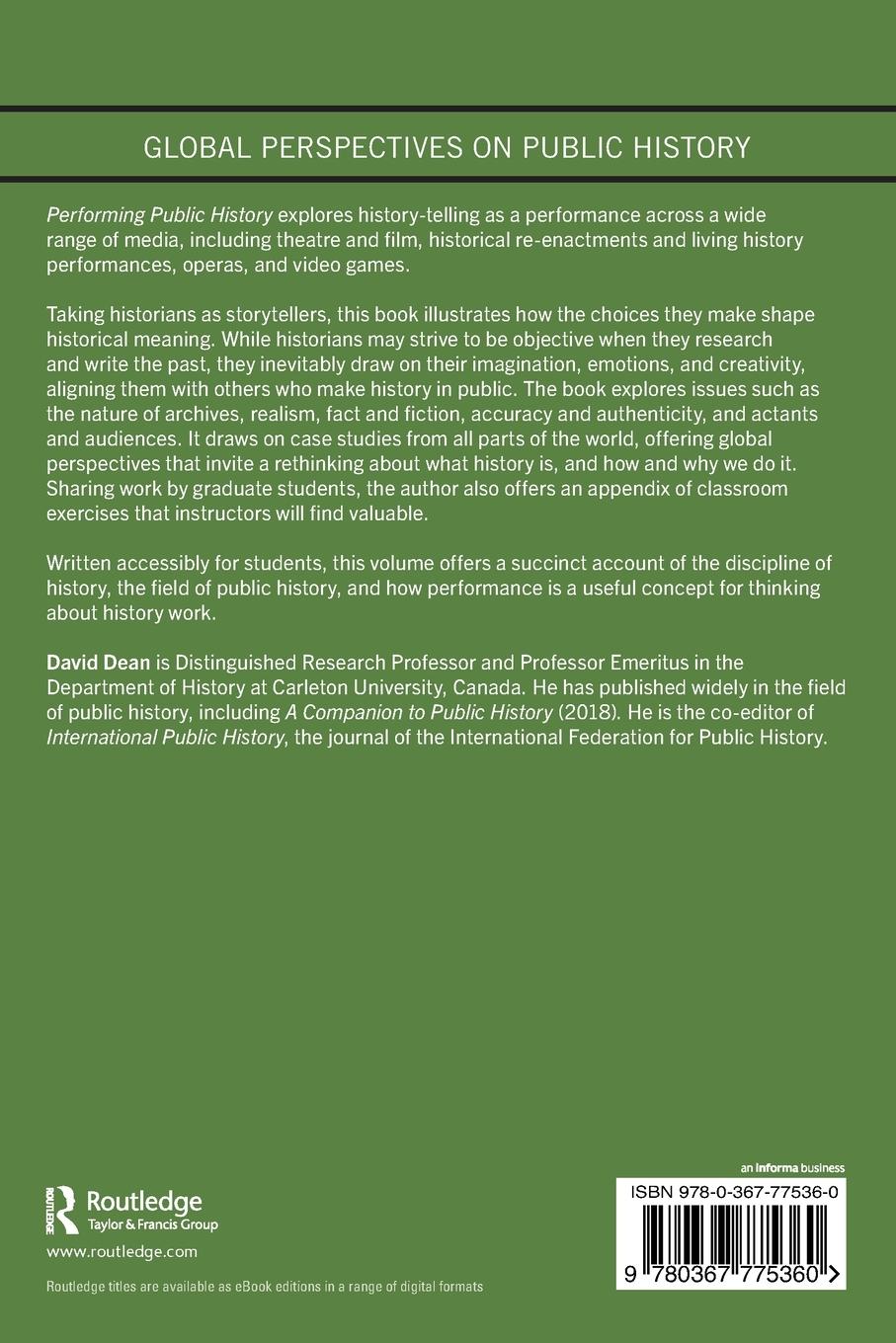 Rückseitencover Performing Public History