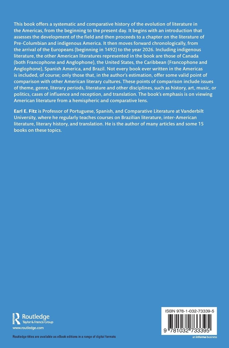 Rückseitencover The Evolution of Literature in the Americas