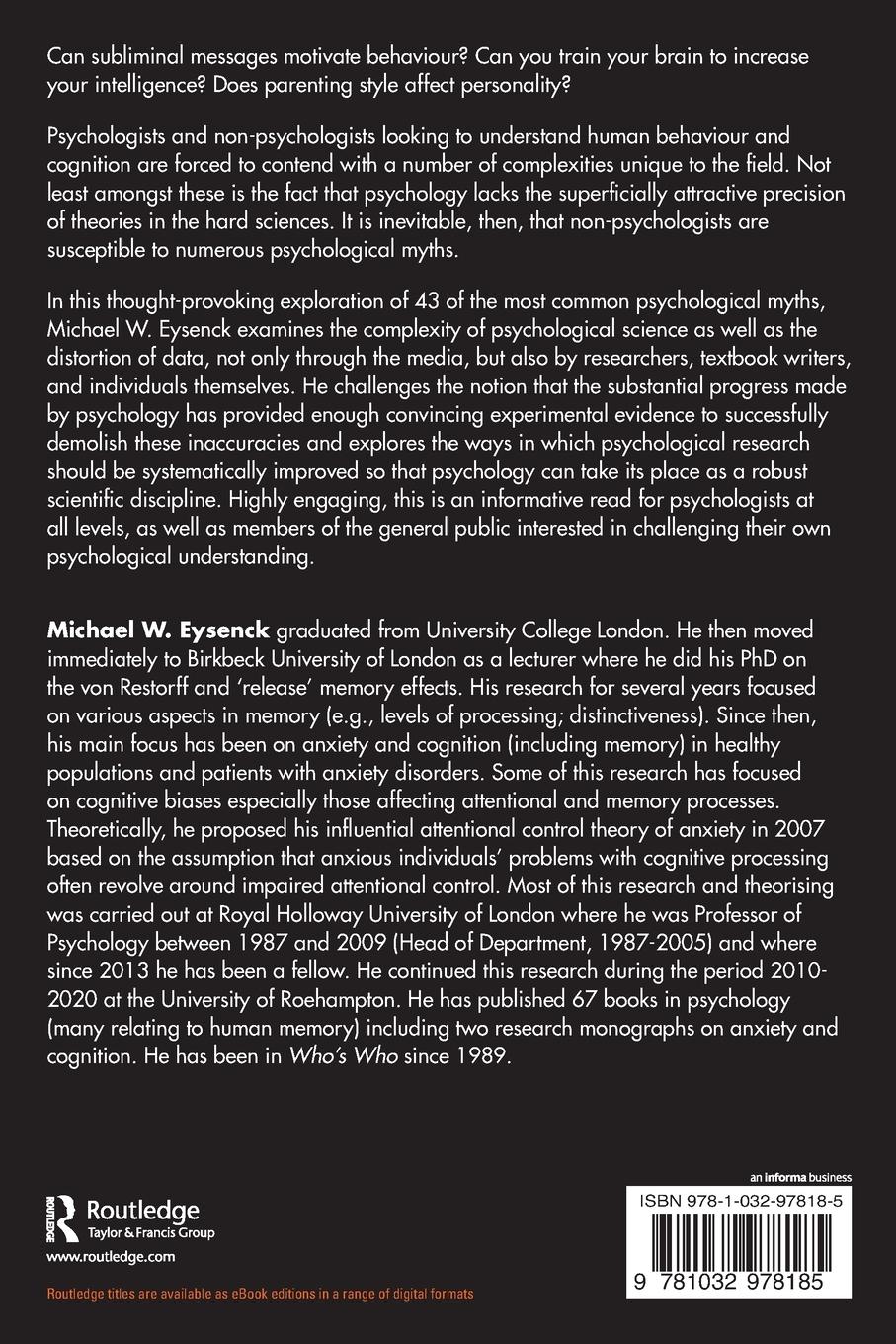 Rückseitencover Rethinking Psychology