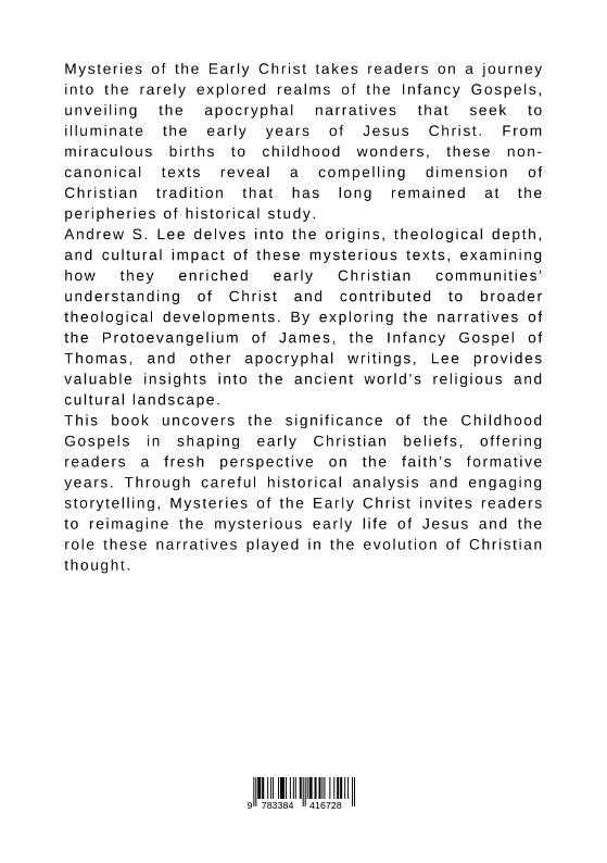 Rückseitencover Mysteries of the Early Christ: An Exploration of the Infancy Gospels