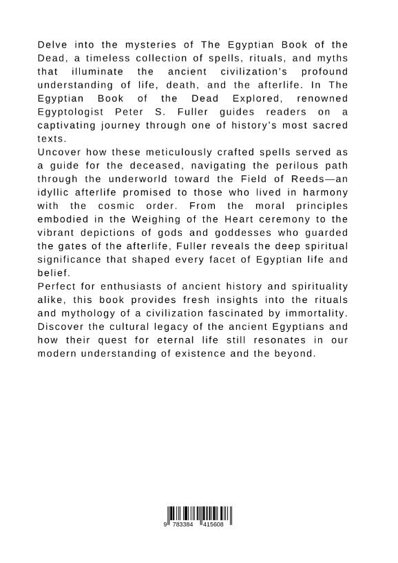 Rückseitencover The Egyptian Book of the Dead Explored