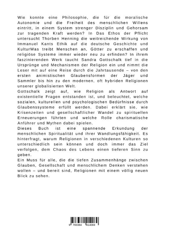 Rückseitencover Das Spiel der Götter: Religionen neu gedacht