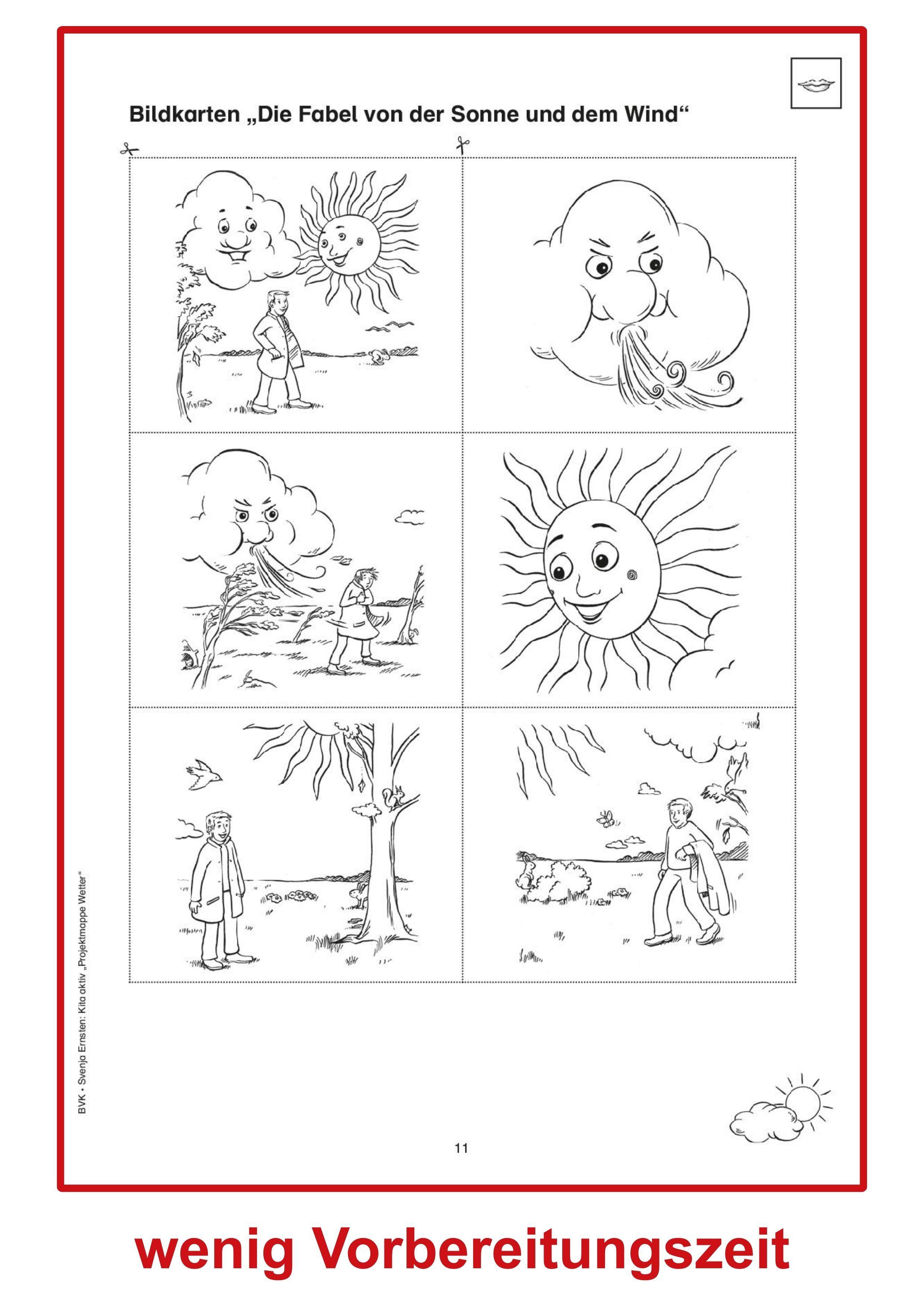 Beispielinhalt (Bild) Kita aktiv Projektmappe Wetter