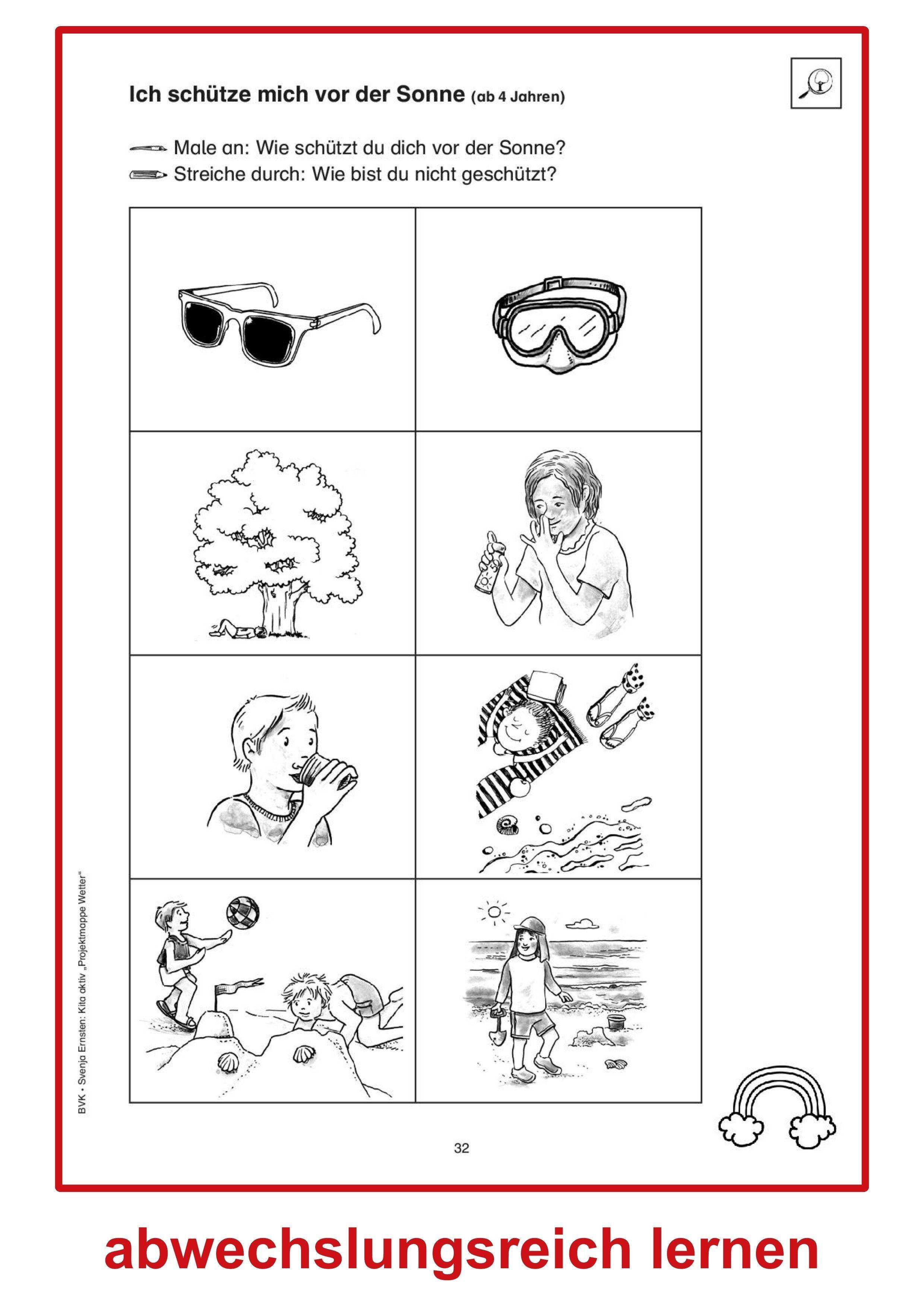 Beispielinhalt (Bild) Kita aktiv Projektmappe Wetter