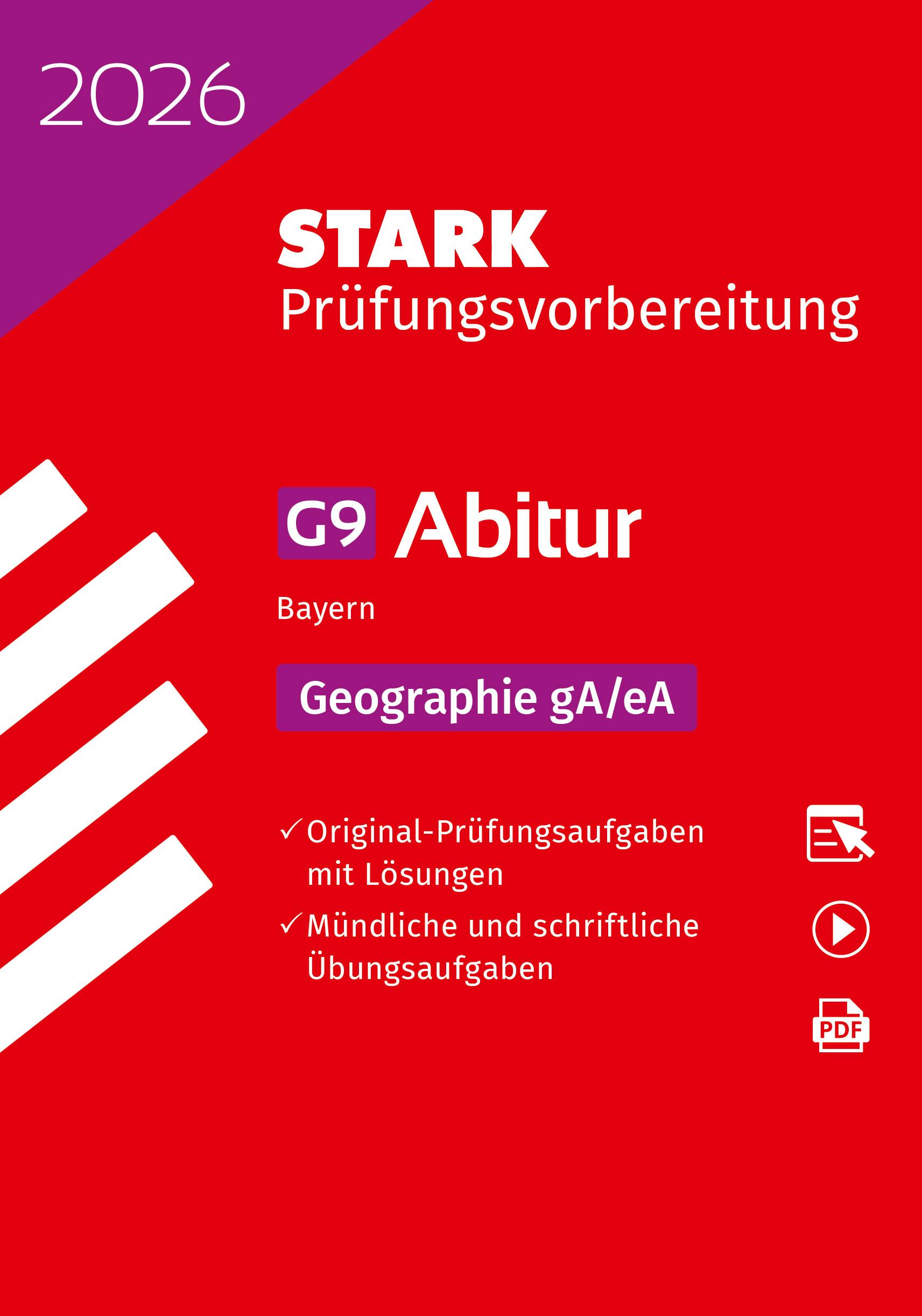 Vorderes Coverbild STARK Geographie gA/eA - Abitur 2026 Bayern - Prüfungsvorbereitung
