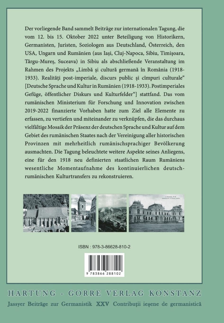 Rückseitencover Kulturtransferprozesse im postimperialen Umfeld