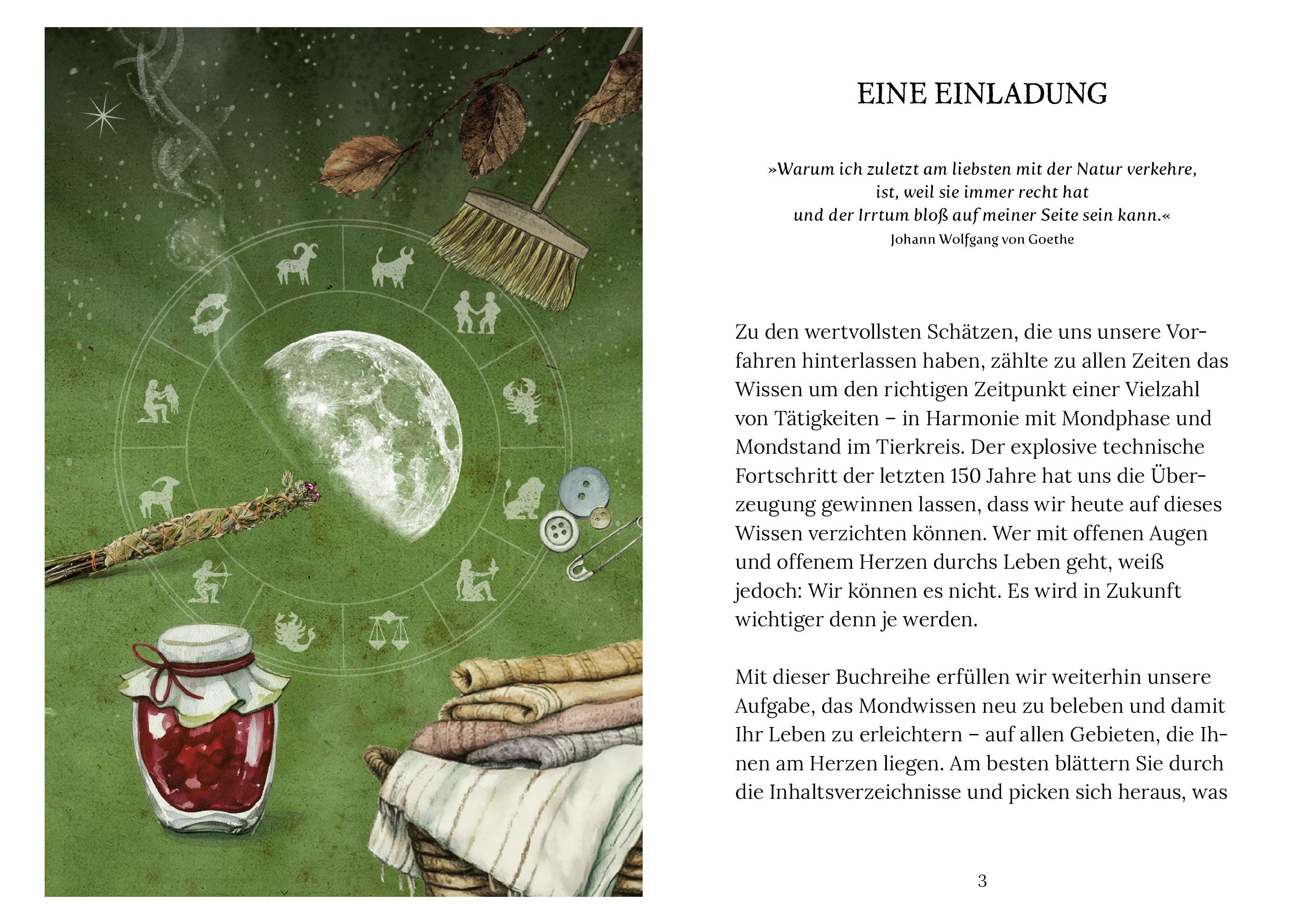 Beispielinhalt (Bild) Haushalt und Alltag im Einklang mit dem Mond