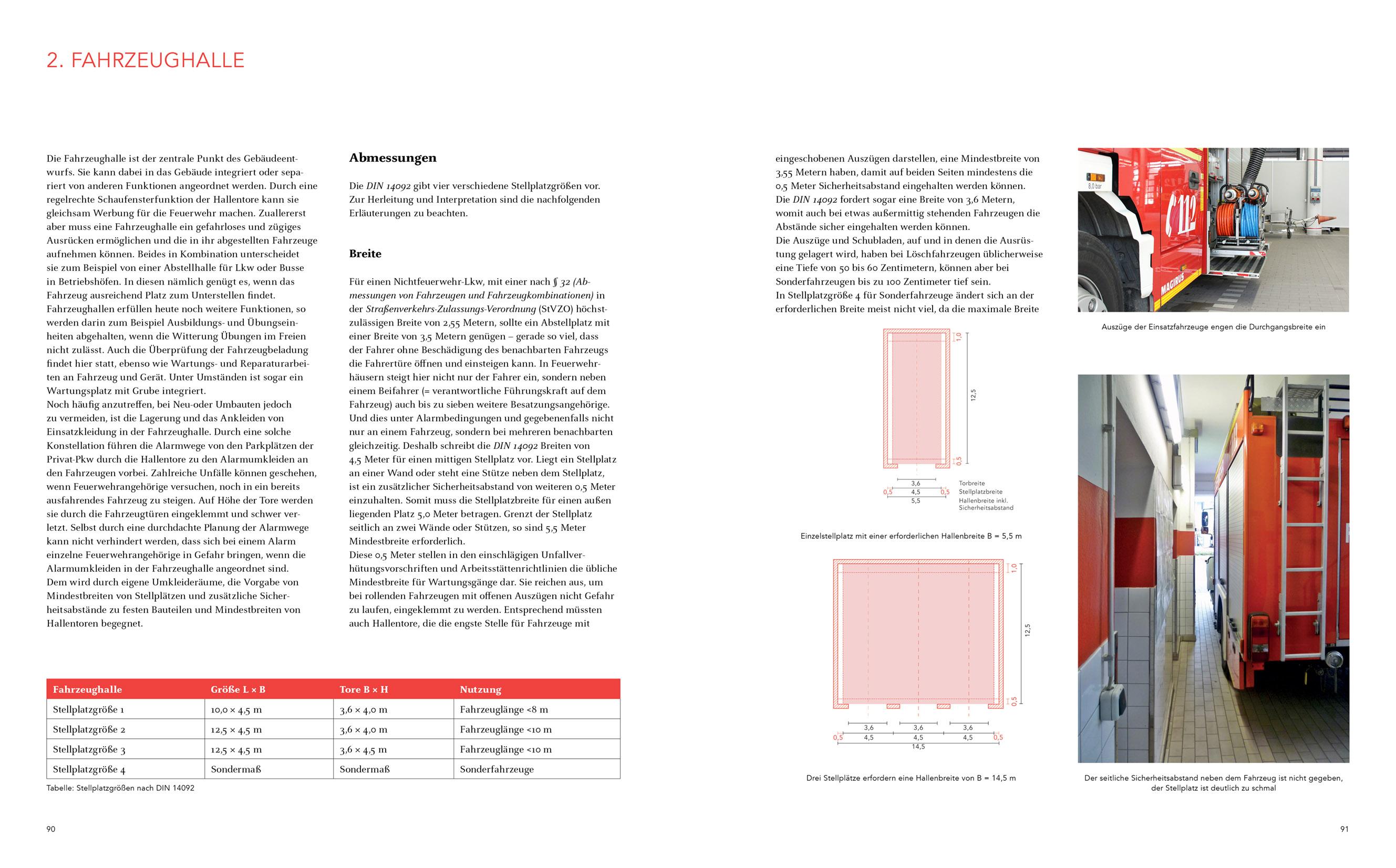 Beispielinhalt (Bild) Feuerwehrbauten. Handbuch und Planungshilfe