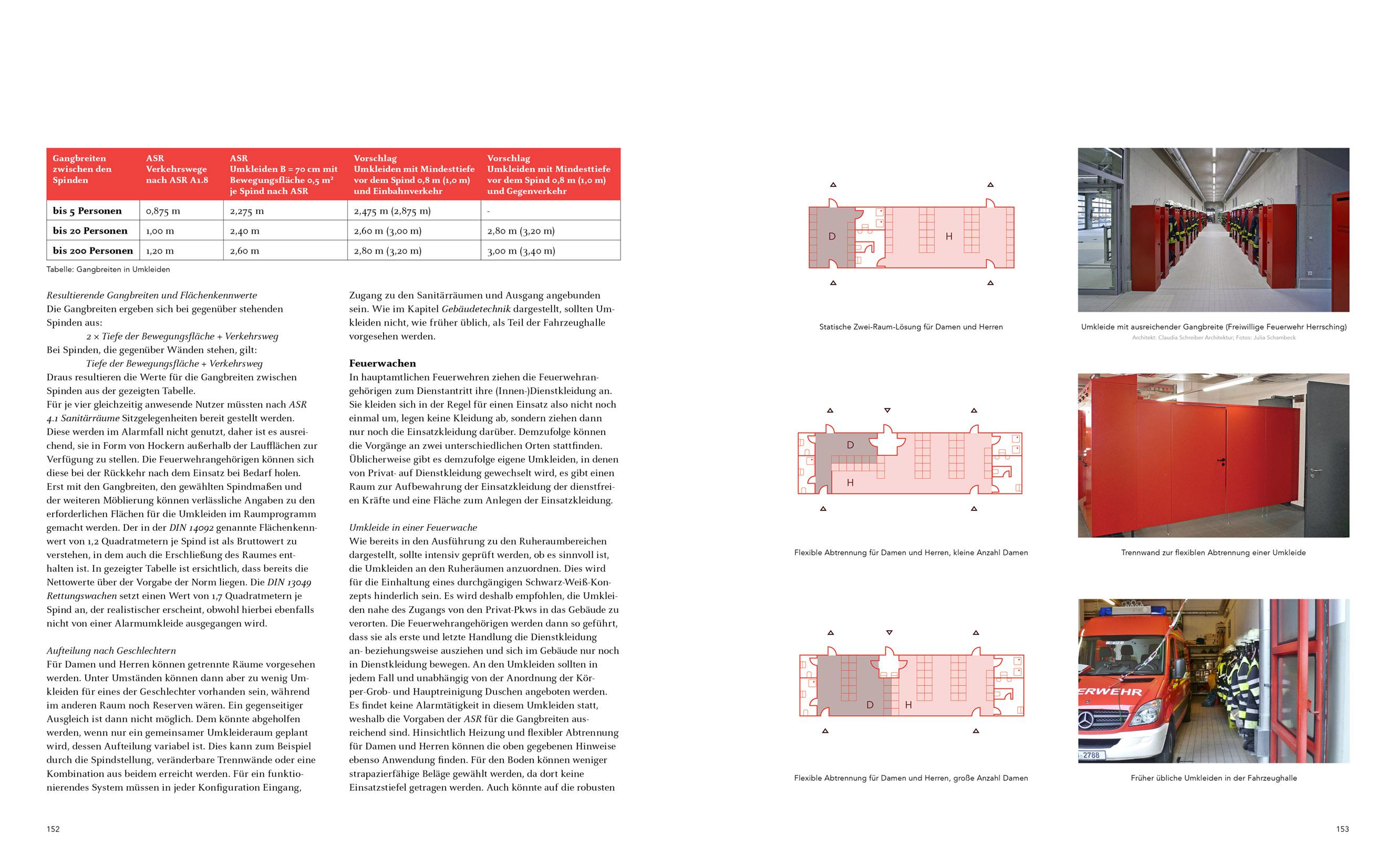 Beispielinhalt (Bild) Feuerwehrbauten. Handbuch und Planungshilfe