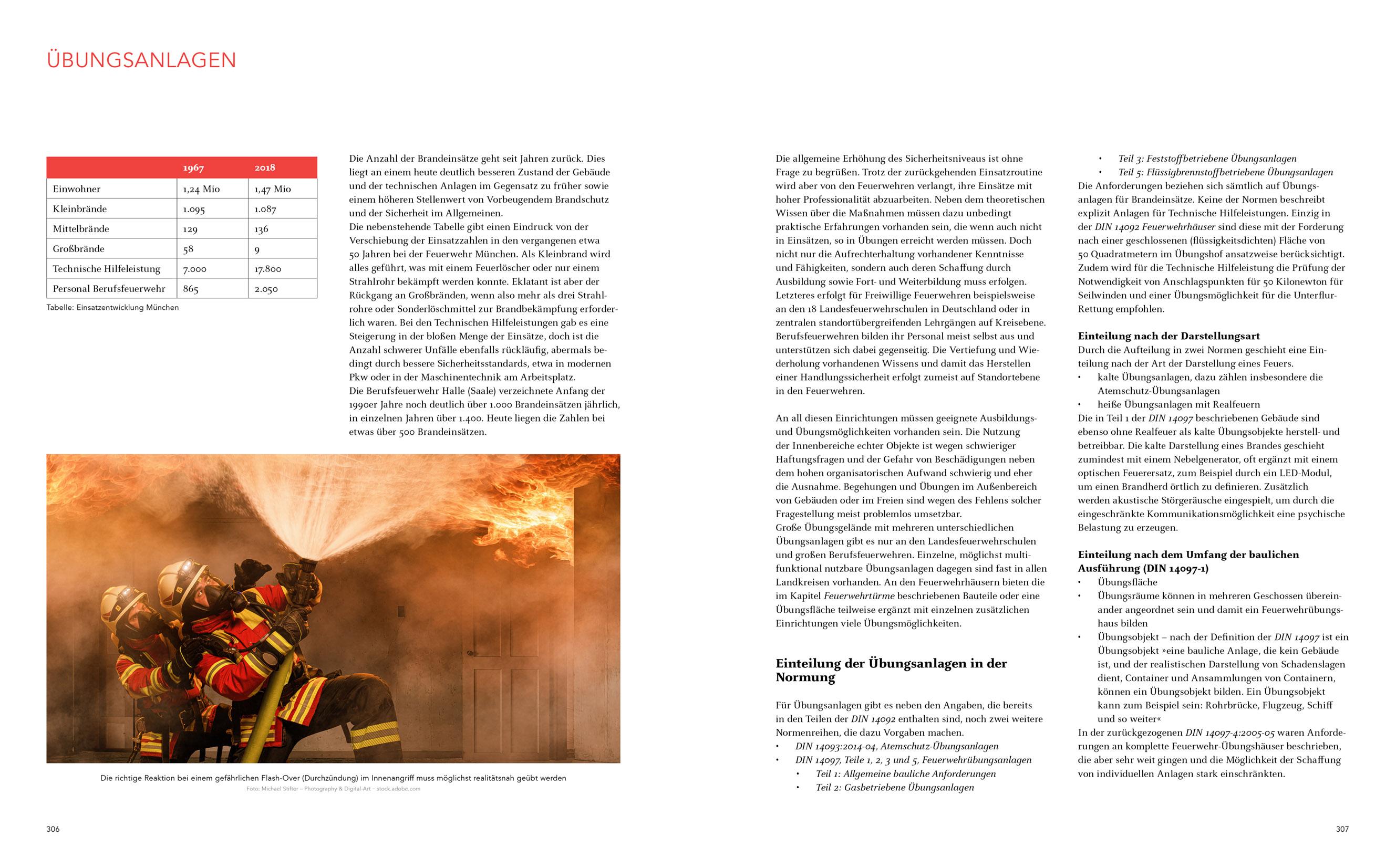 Beispielinhalt (Bild) Feuerwehrbauten. Handbuch und Planungshilfe