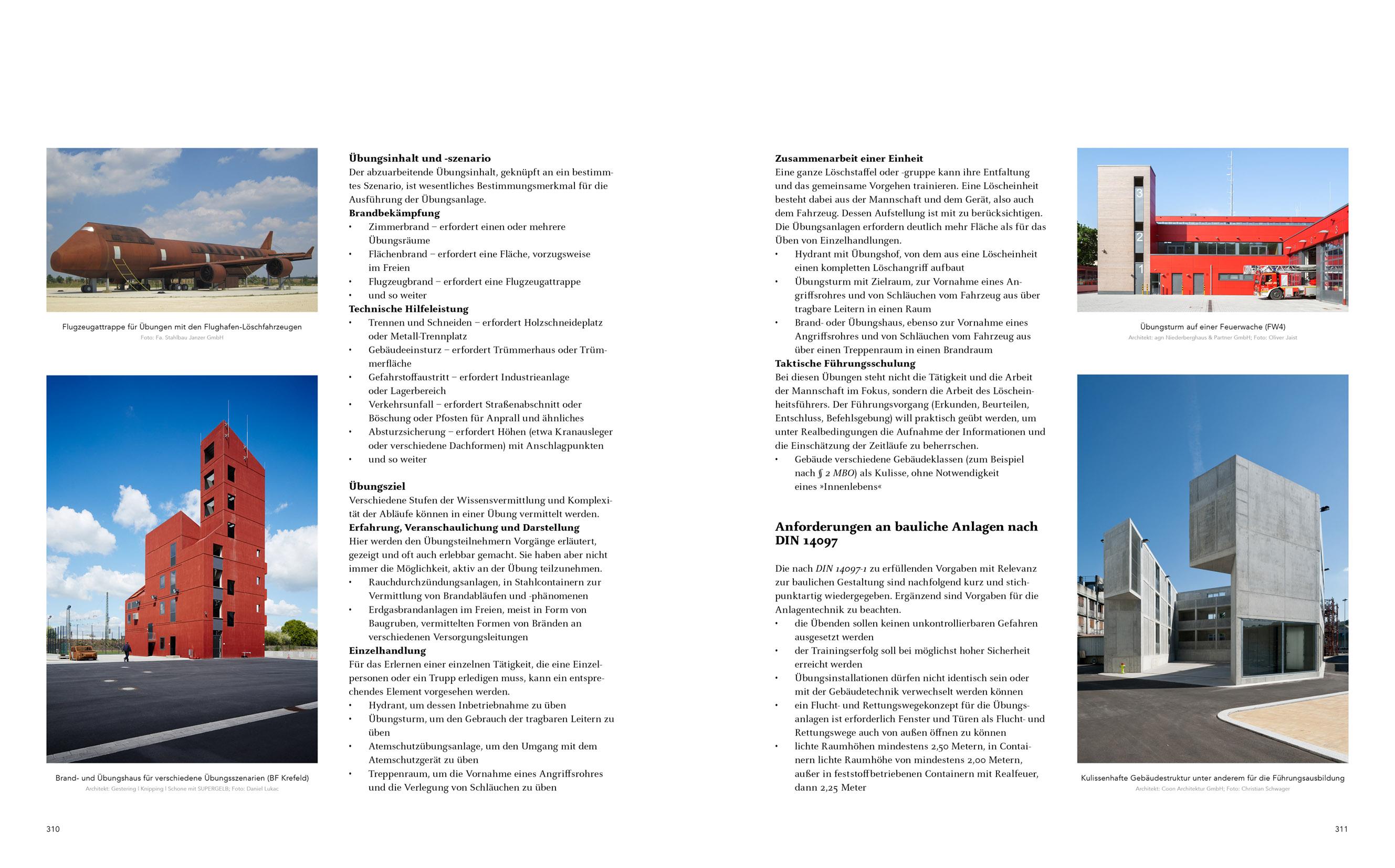 Beispielinhalt (Bild) Feuerwehrbauten. Handbuch und Planungshilfe