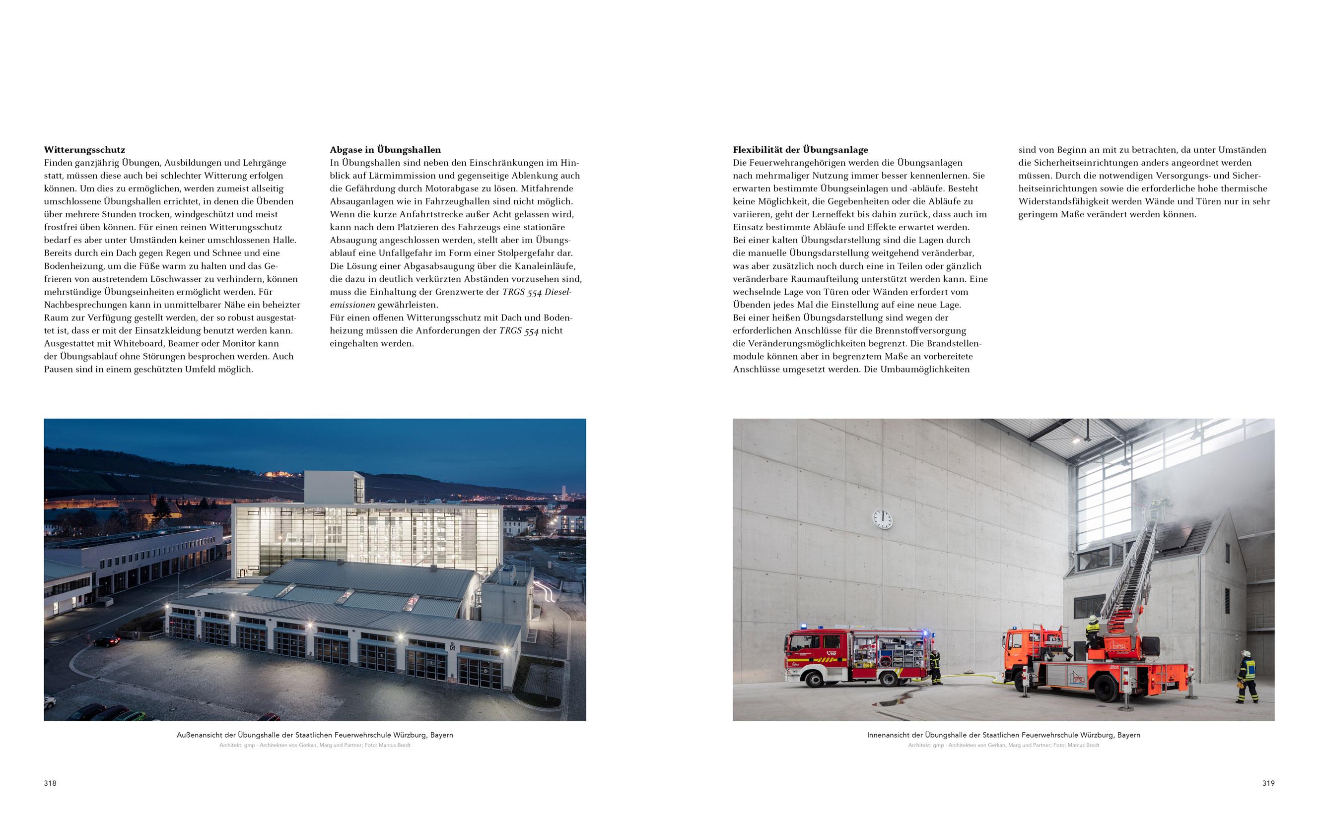 Beispielinhalt (Bild) Feuerwehrbauten. Handbuch und Planungshilfe